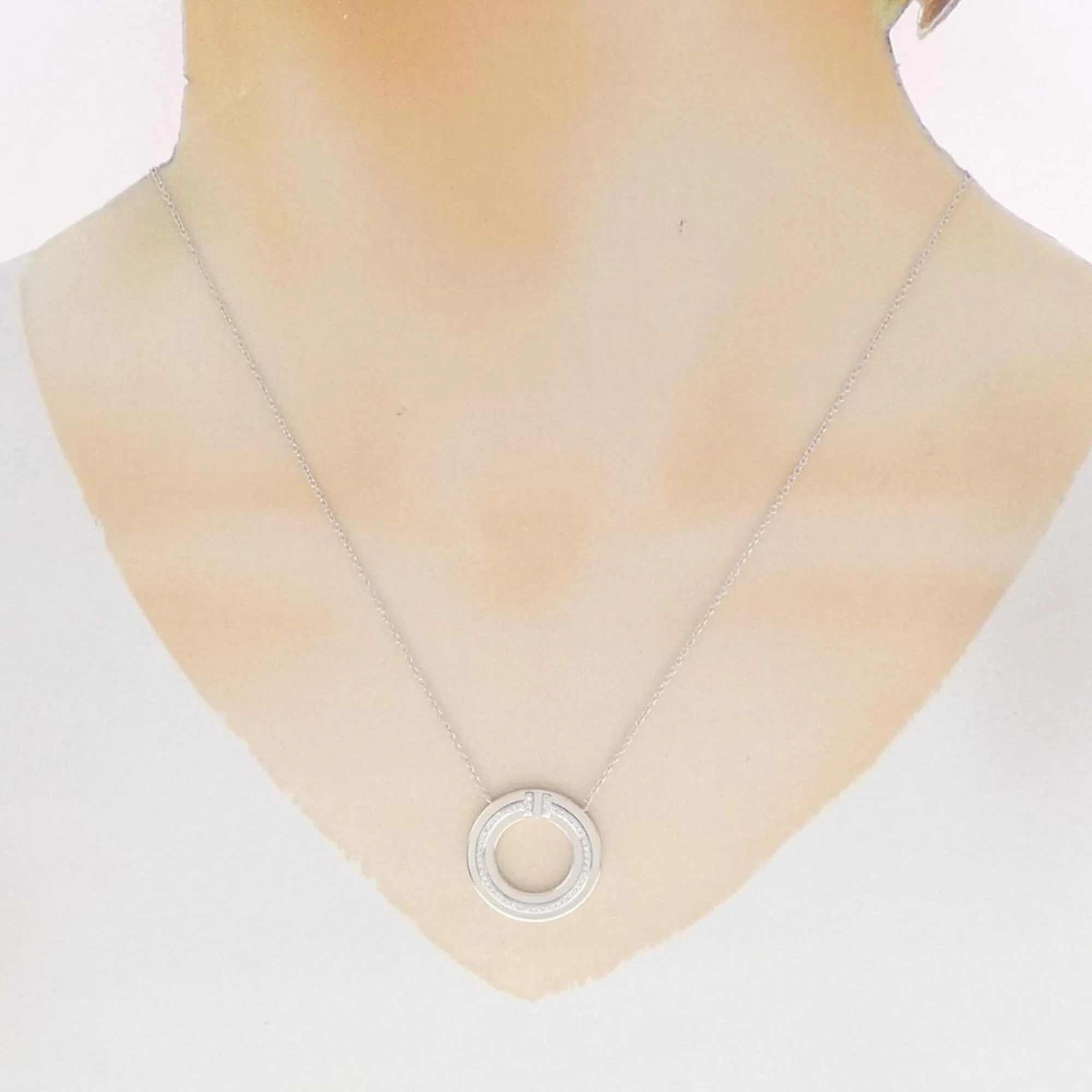 T Pendant Necklace with Diamond - Image 6