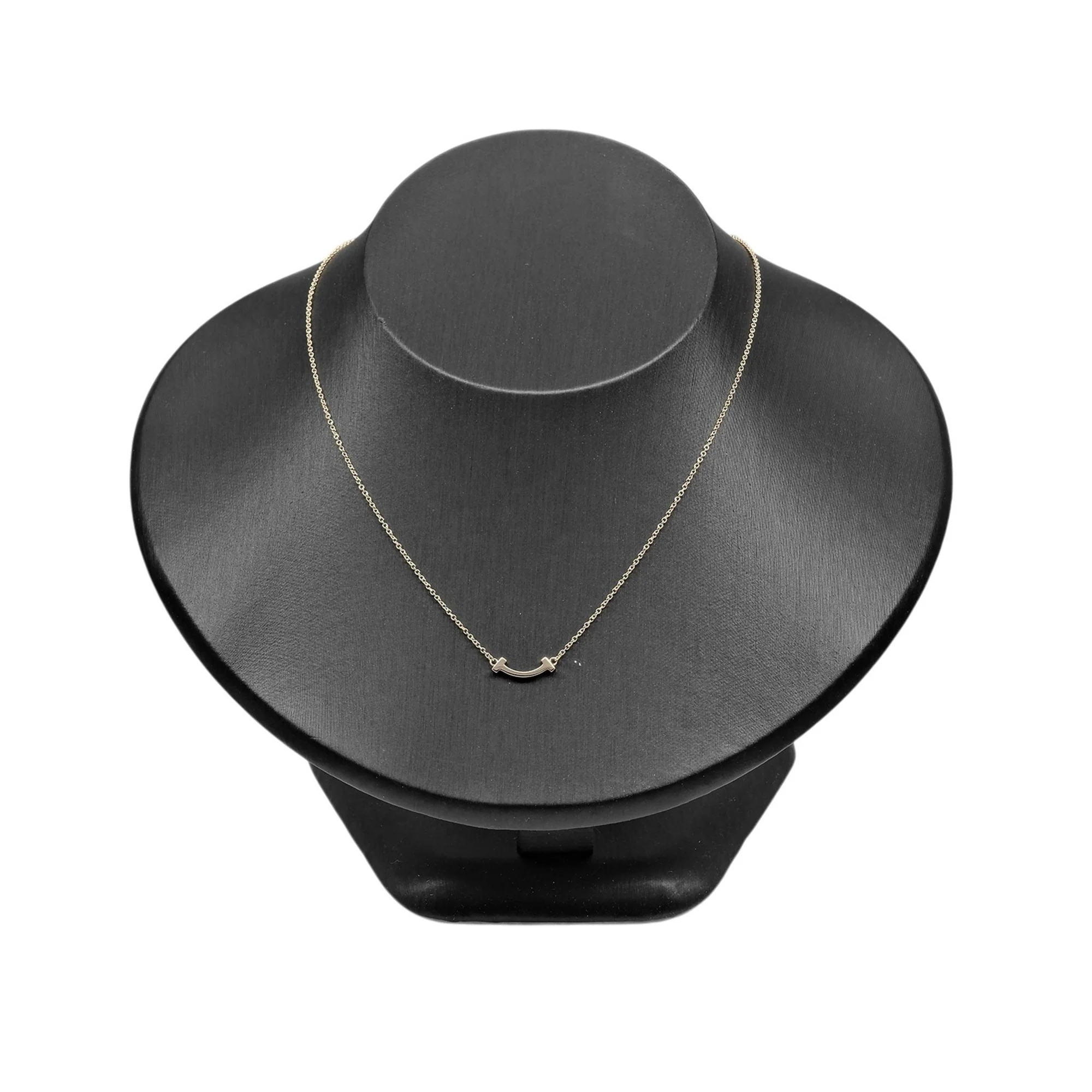T Smile Mini Pendant Necklace 18K Rose Gold - Image 2