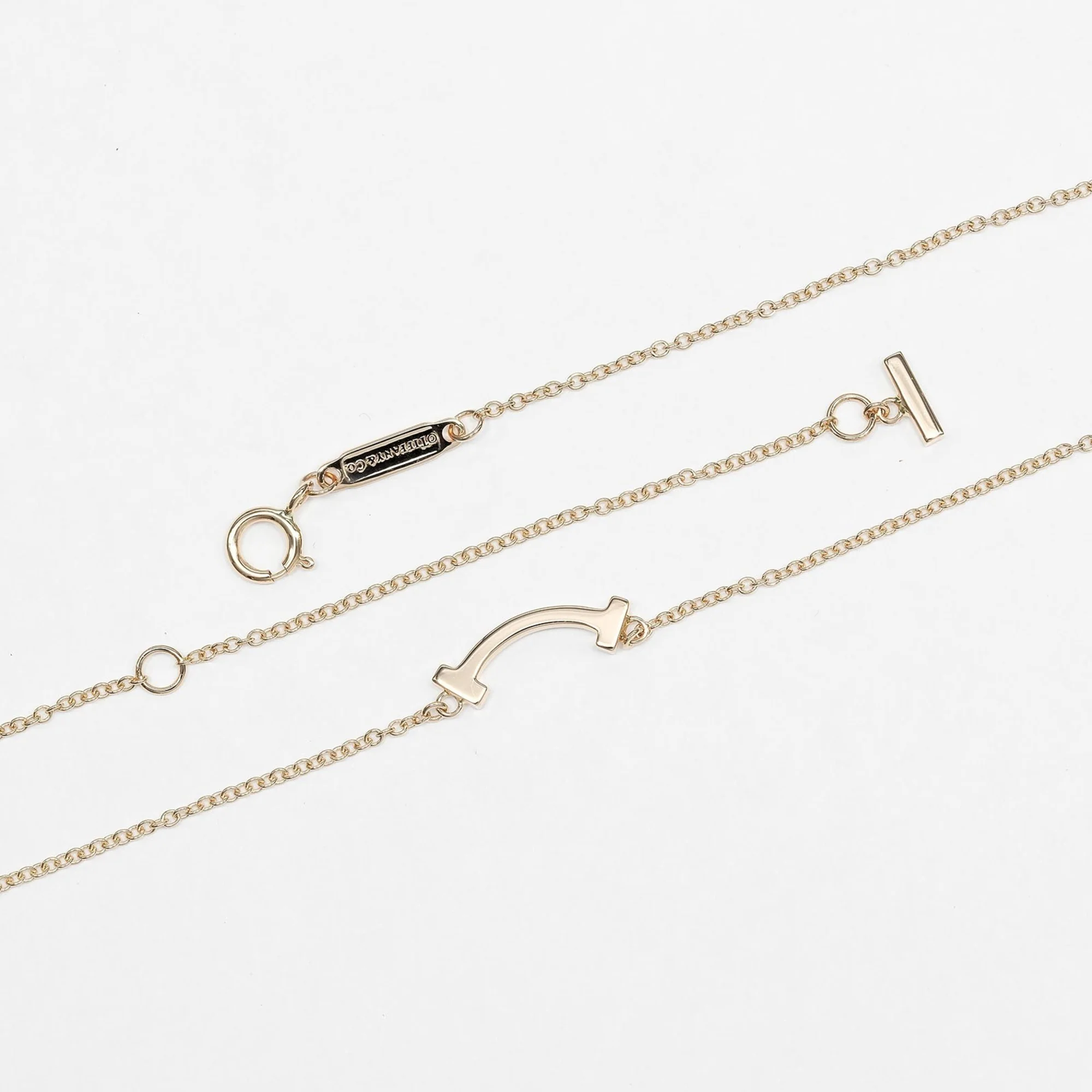 T Smile Mini Pendant Necklace 18K Rose Gold - Image 6