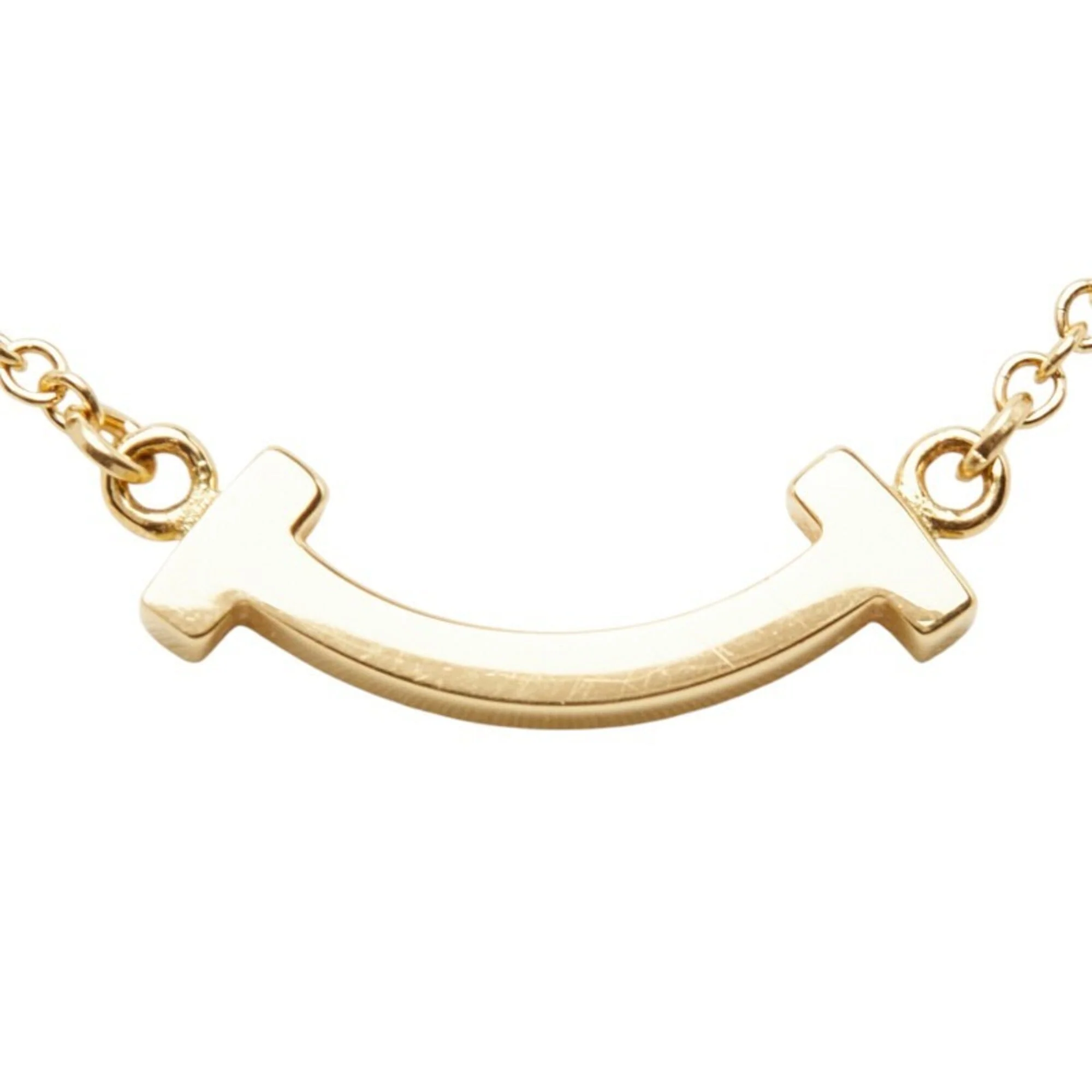 T Smile Mini Pendant Necklace 18K Yellow Gold - Image 3