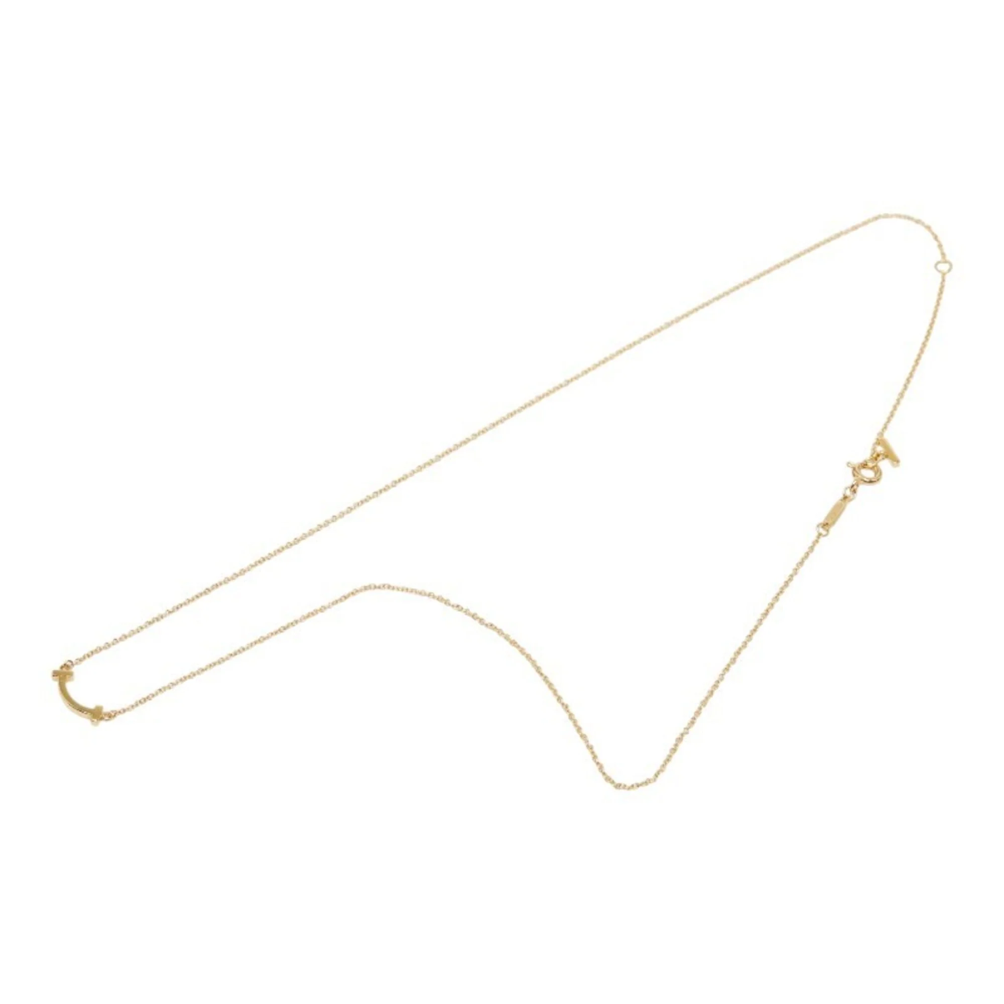 T Smile Mini Pendant Necklace 18K Yellow Gold - Image 4