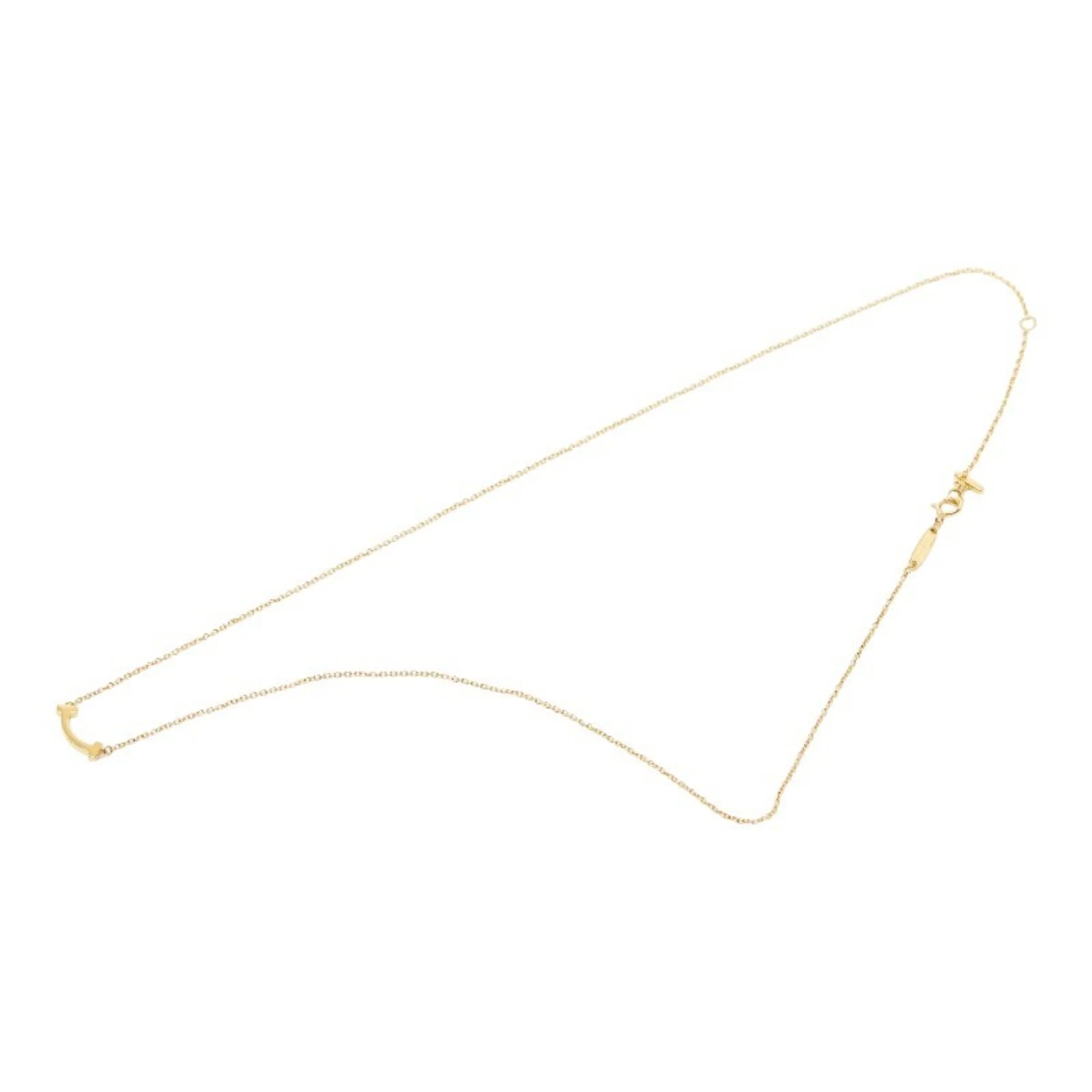 T Smile Mini Pendant Necklace 18K Yellow Gold - Image 2