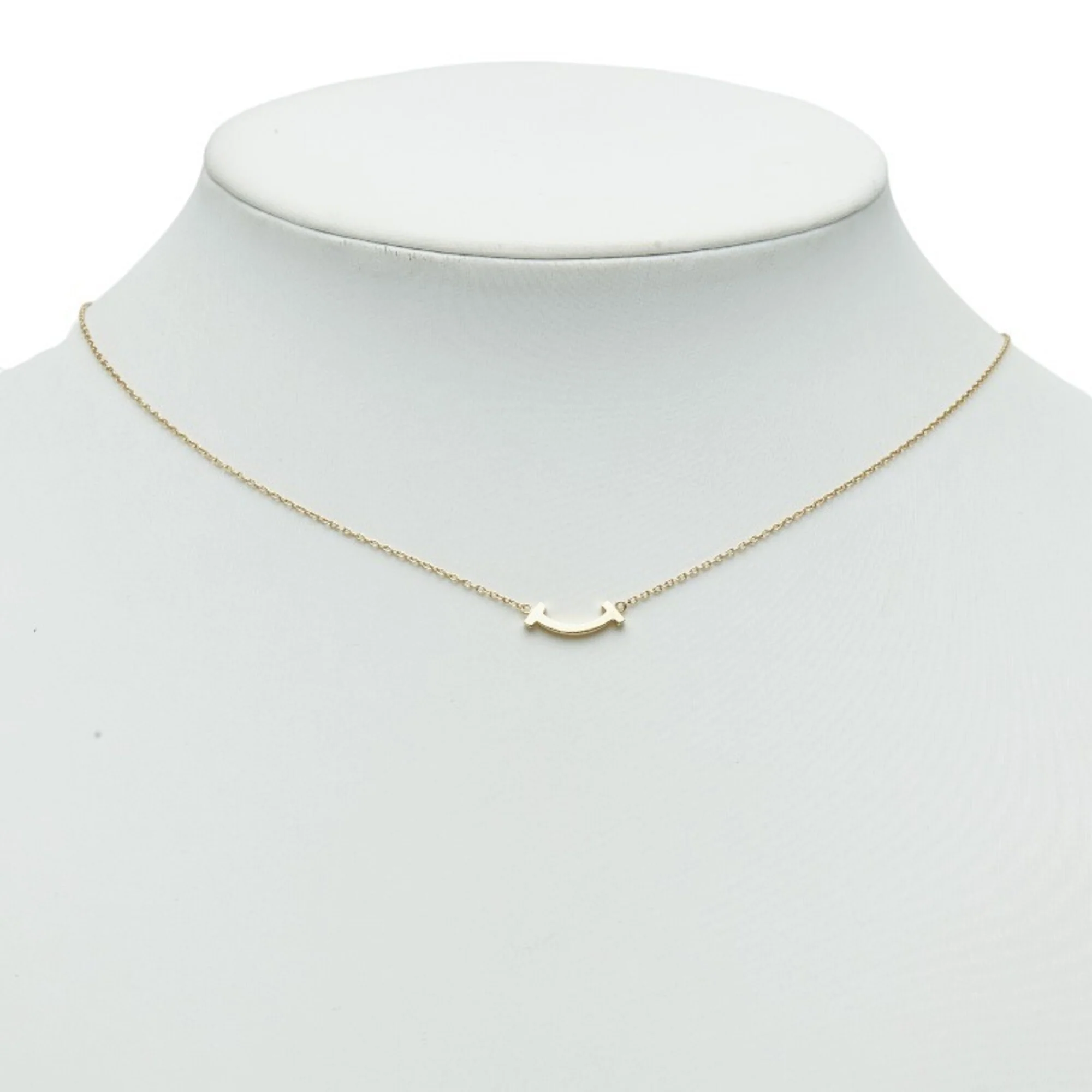 T Smile Mini Pendant Necklace 18K Yellow Gold - Image 7