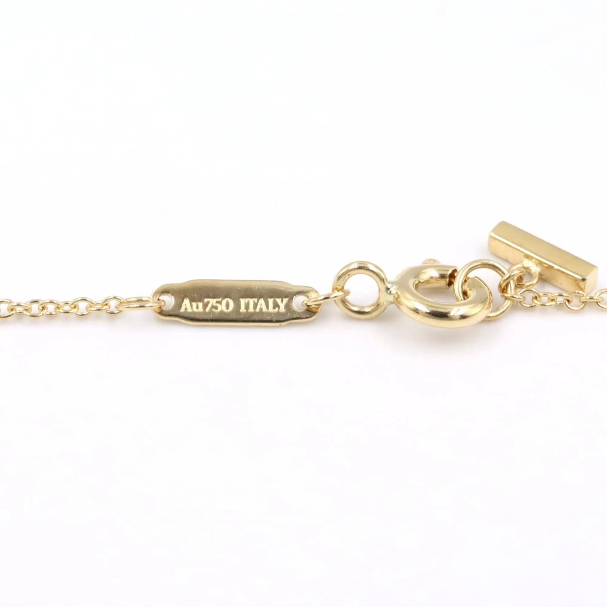 T Smile Mini Pendant Necklace 18K Yellow Gold with Diamonds - Image 3