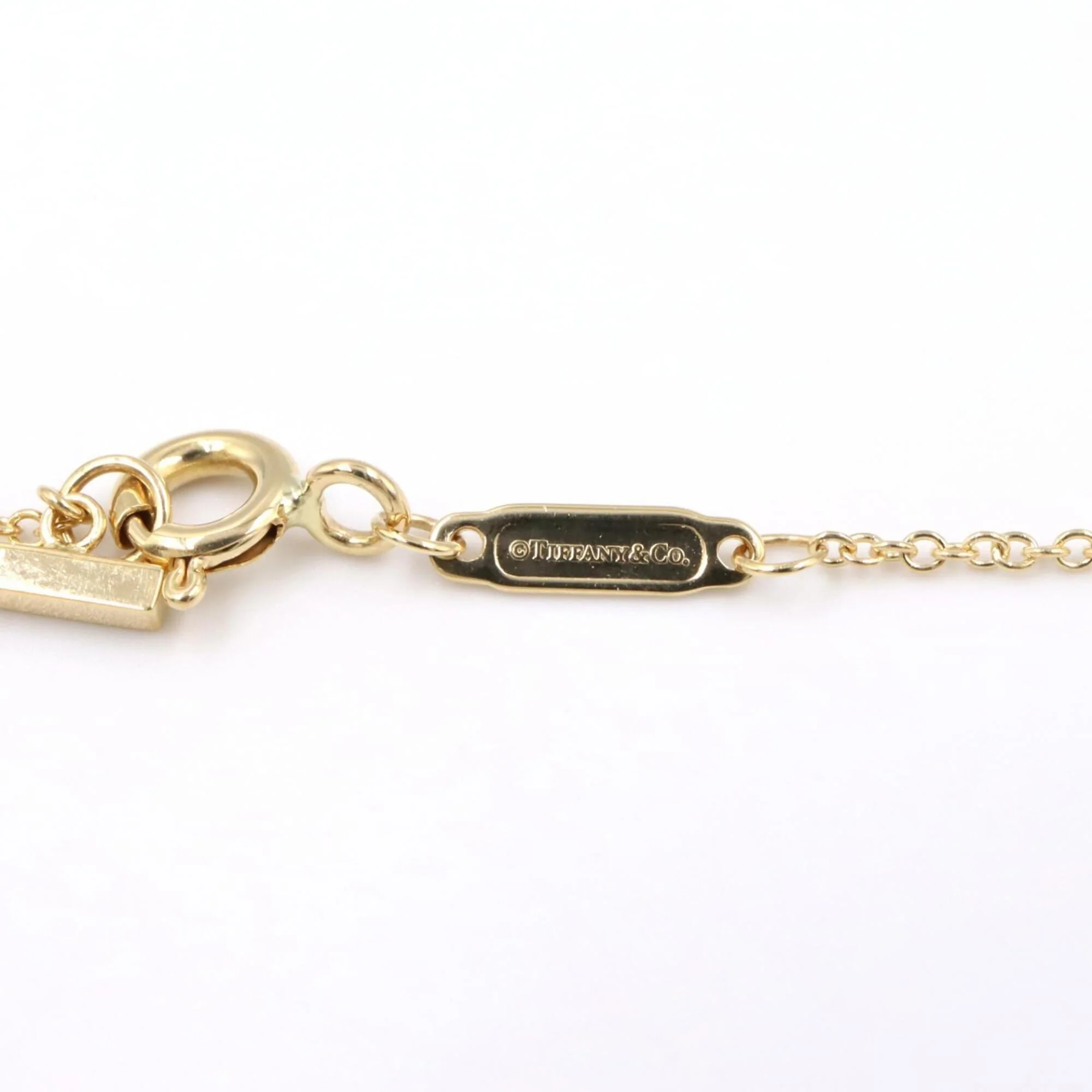 T Smile Mini Pendant Necklace 18K Yellow Gold with Diamonds - Image 4