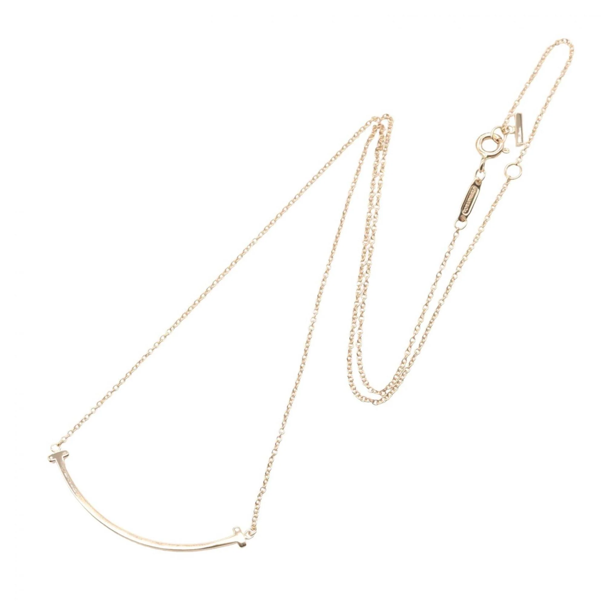 T Smile Pendant Necklace 18K Rose Gold - Image 2