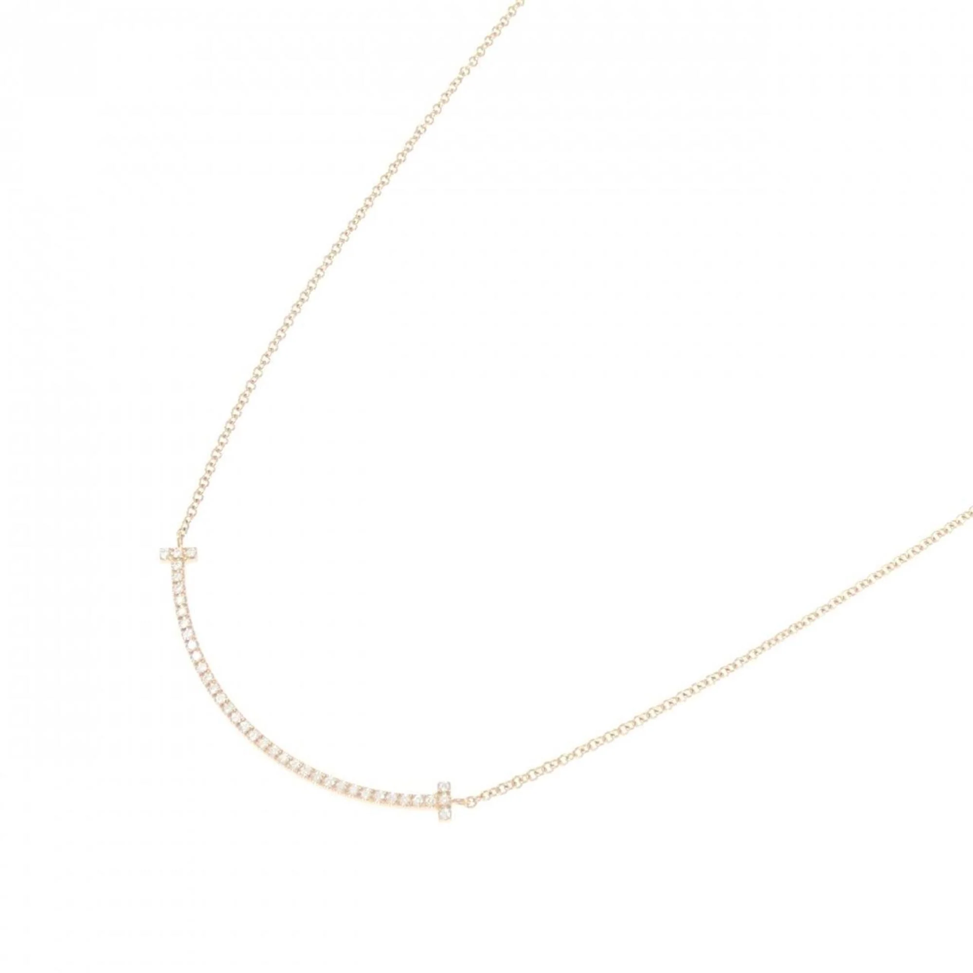 T Smile Pendant Necklace 18K Rose Gold - Image 2