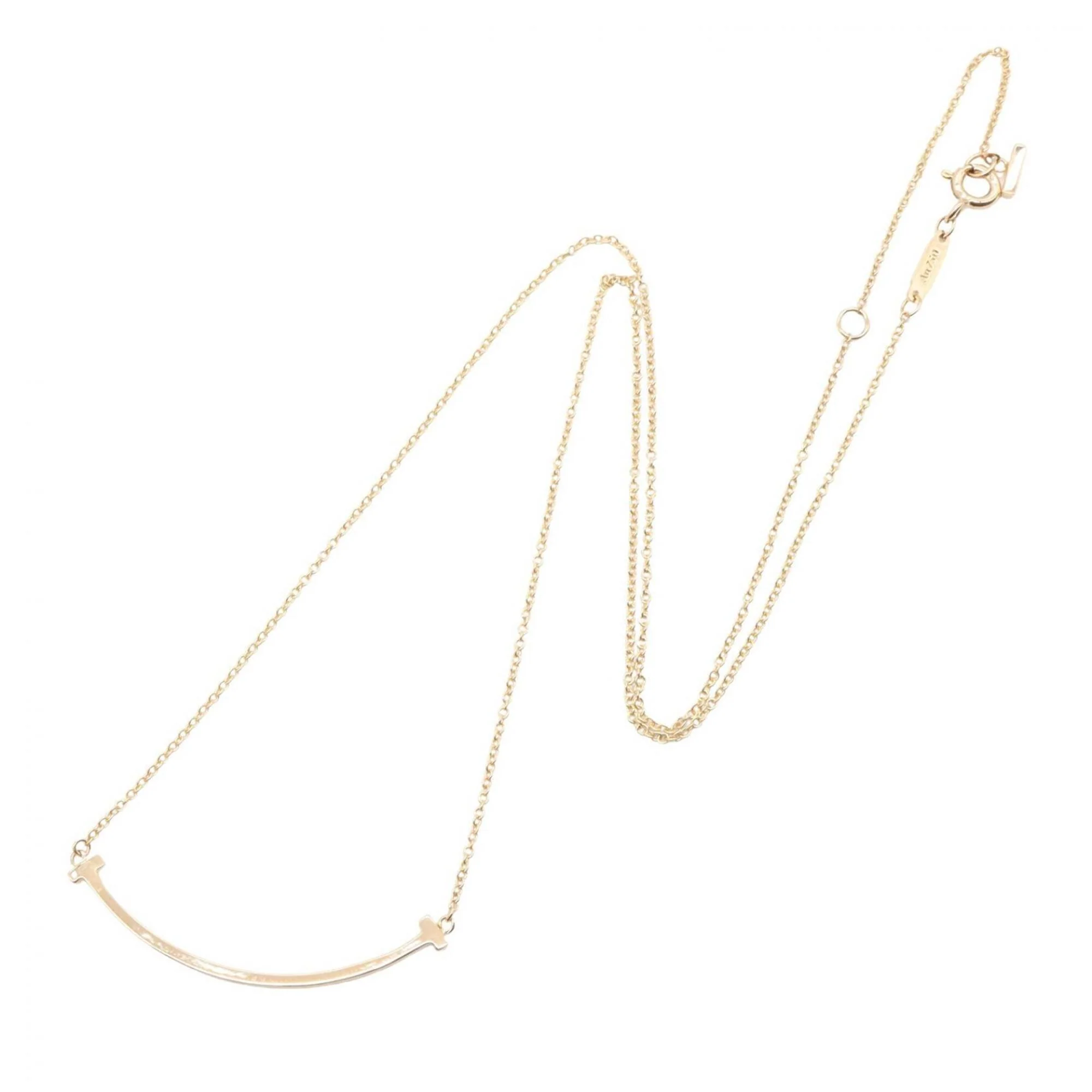 T Smile Pendant Necklace 18K Rose Gold - Image 2