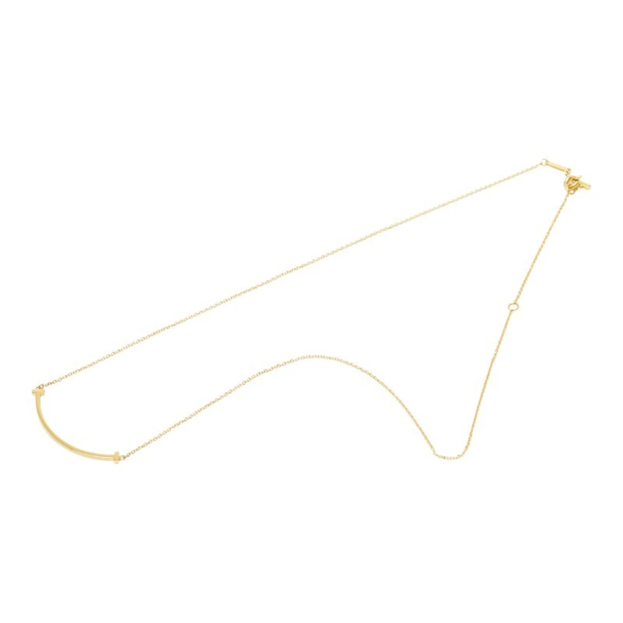 T Smile Pendant Necklace 18K Yellow Gold - Image 2