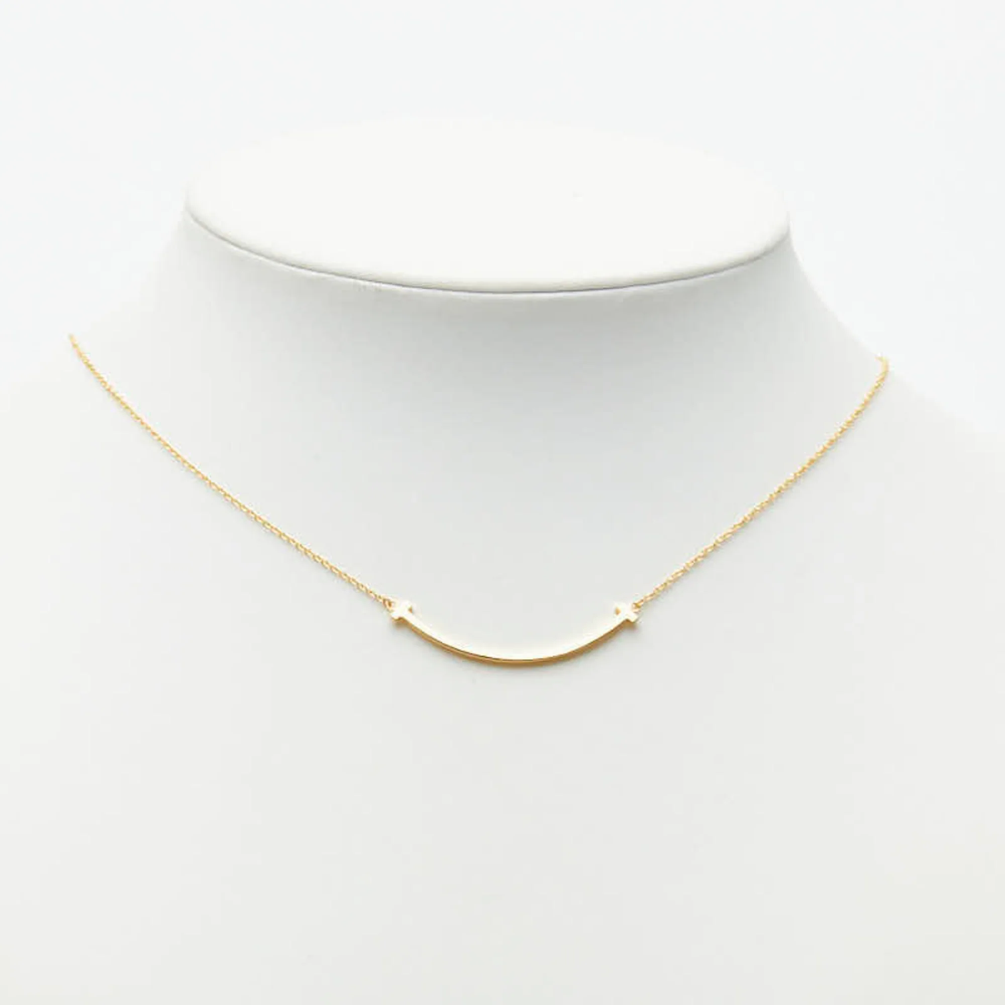 T Smile Pendant Necklace 18K Yellow Gold - Image 7