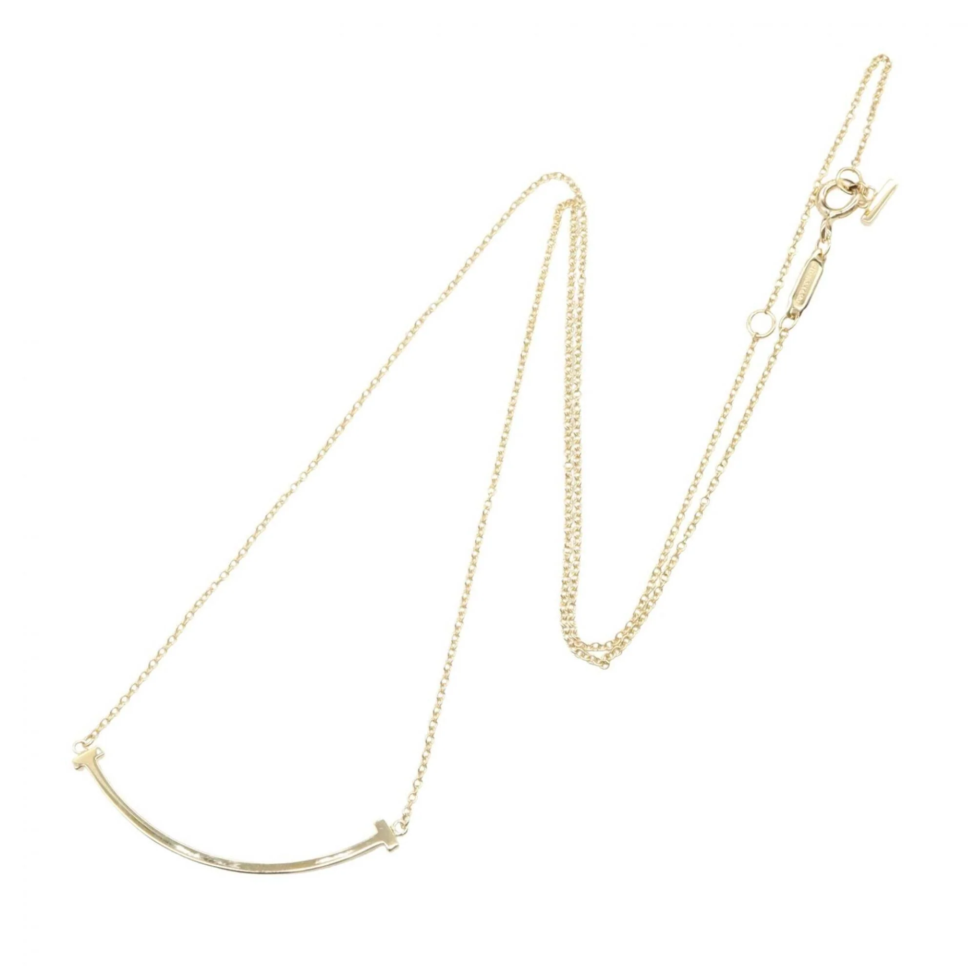 T Smile Pendant Necklace 18K Yellow Gold - Image 2