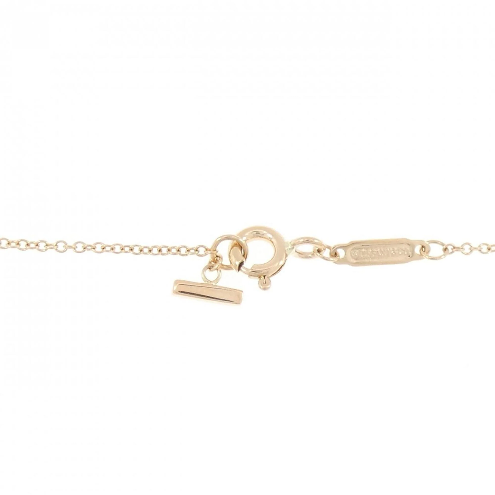 T Two Open Vertical Bar Pendant Necklace 18K Rose Gold - Image 4
