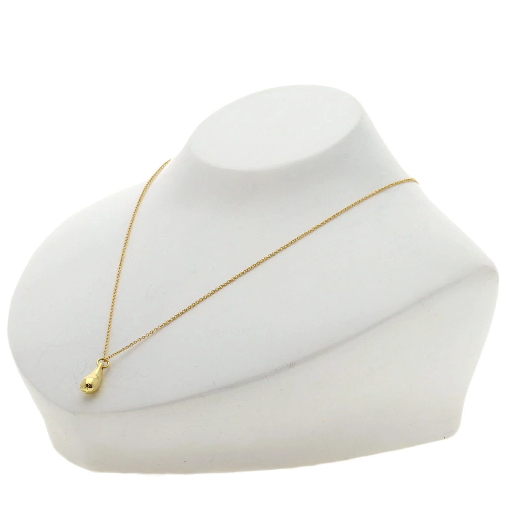 Teardrop Pendant Necklace 18K Yellow Gold - Image 5