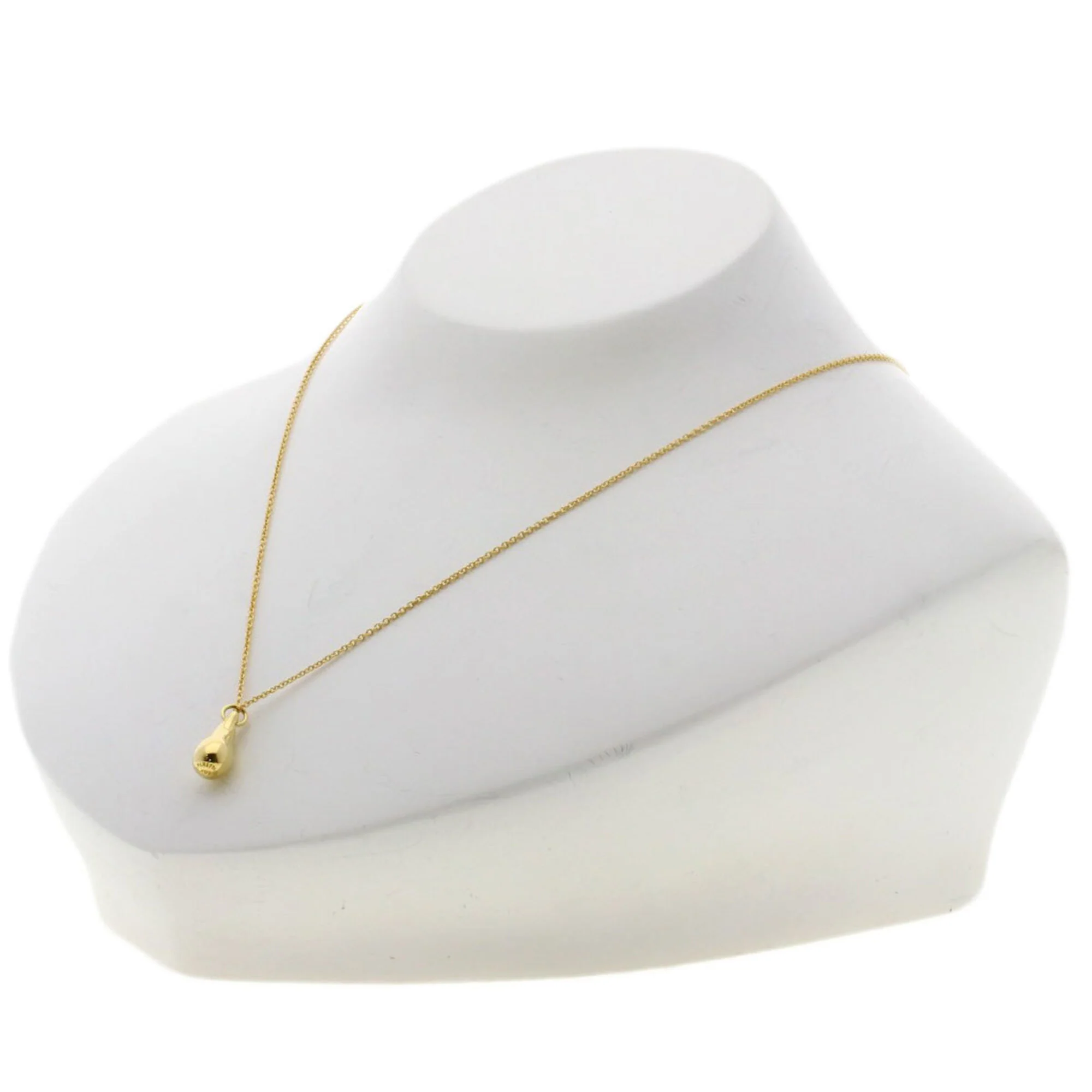 Teardrop Pendant Necklace 18K Yellow Gold - Image 4