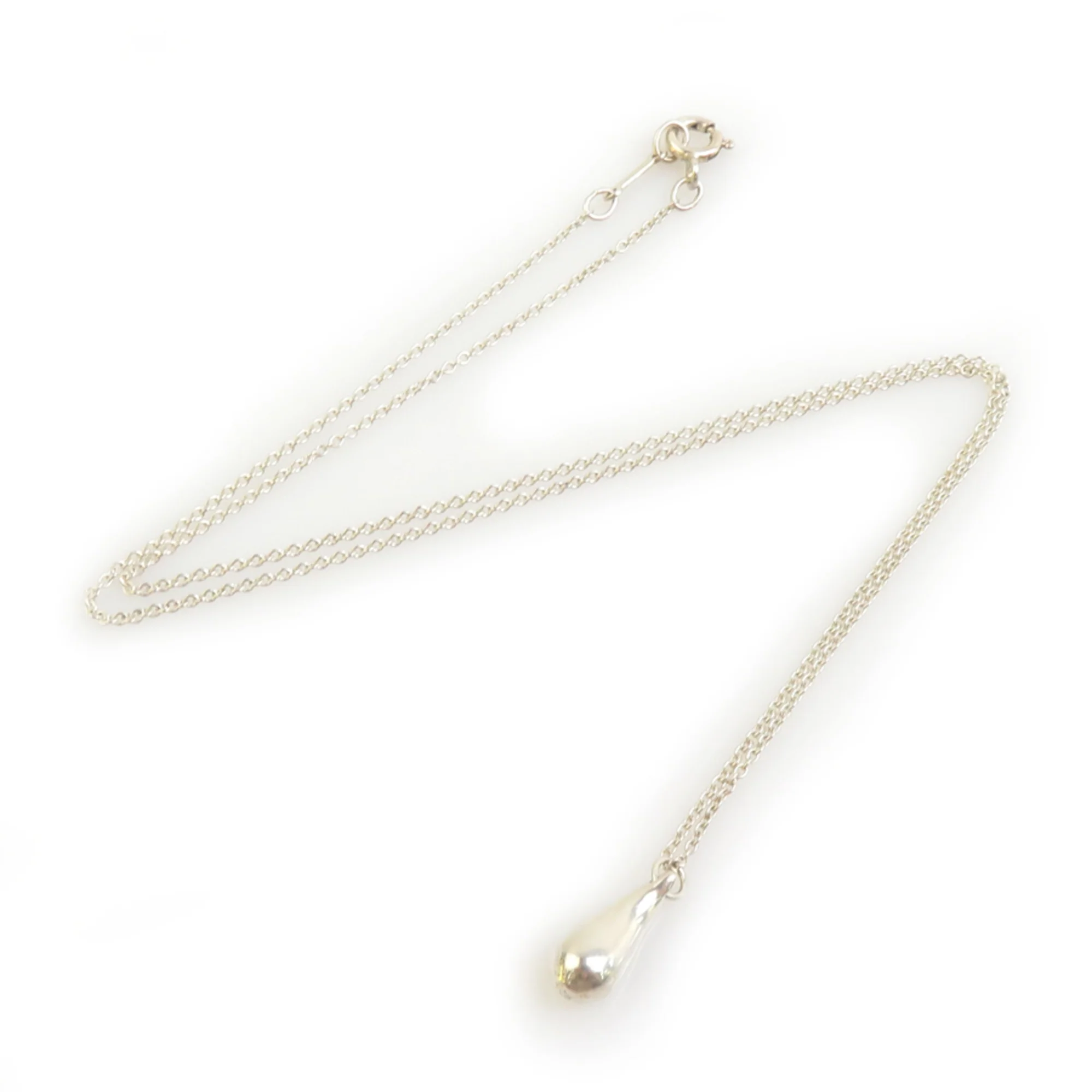 Teardrop Pendant Necklace Sterling Silver - Image 2
