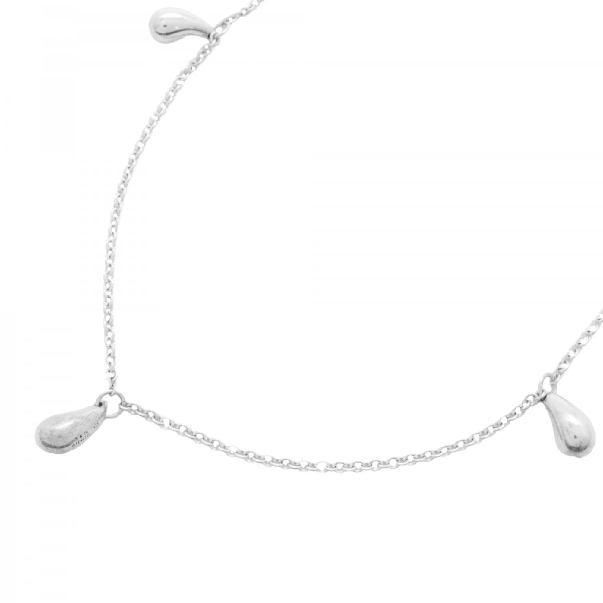 Teardrop Pendant Necklace Sterling Silver