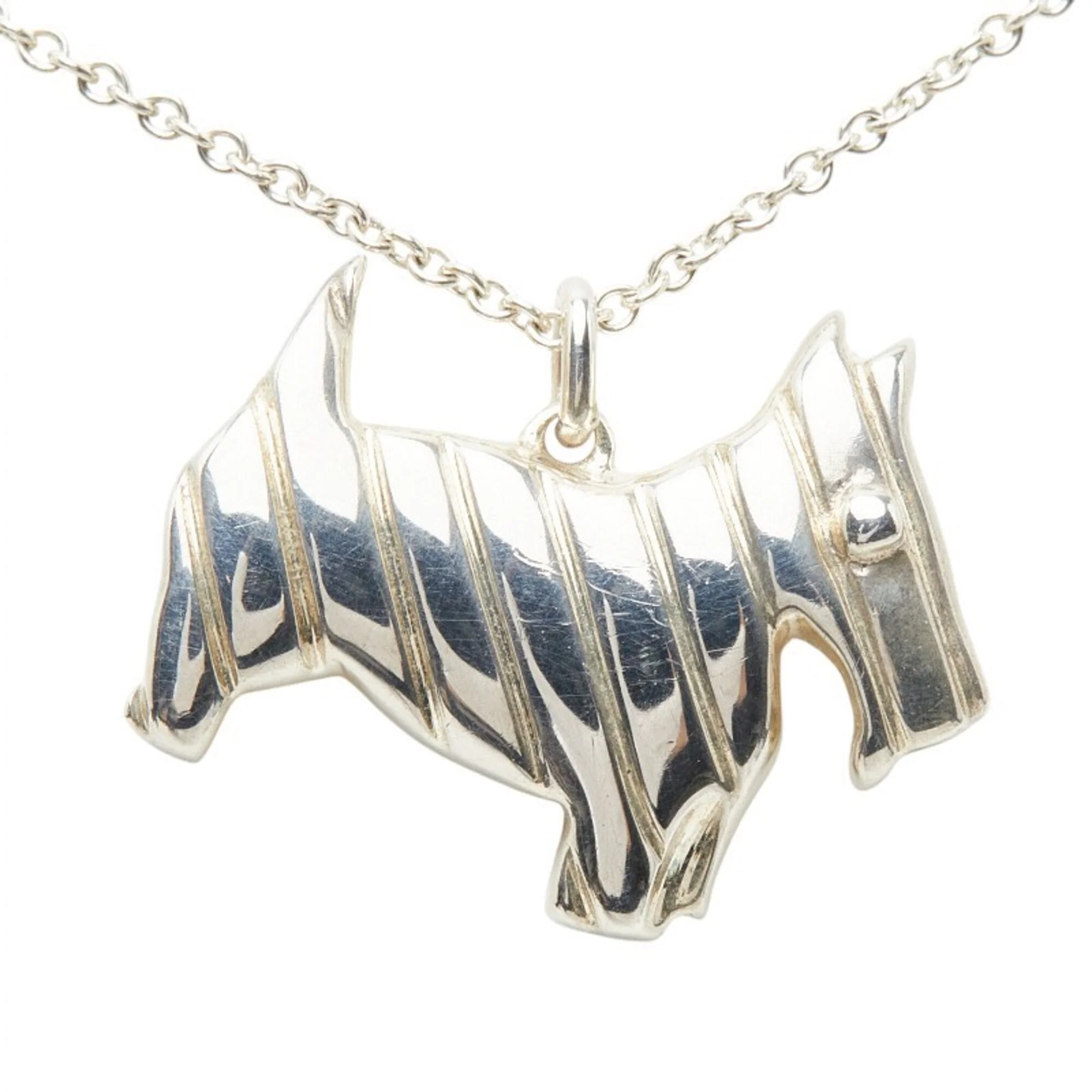 Terrier Dog Pendant Necklace Sterling Silver - Image 2