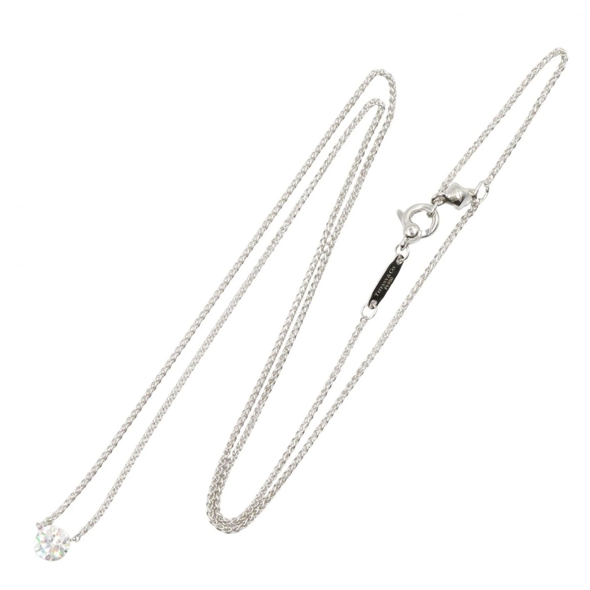 Titan Setting Pendant Necklace Platinum with Diamond - Image 2