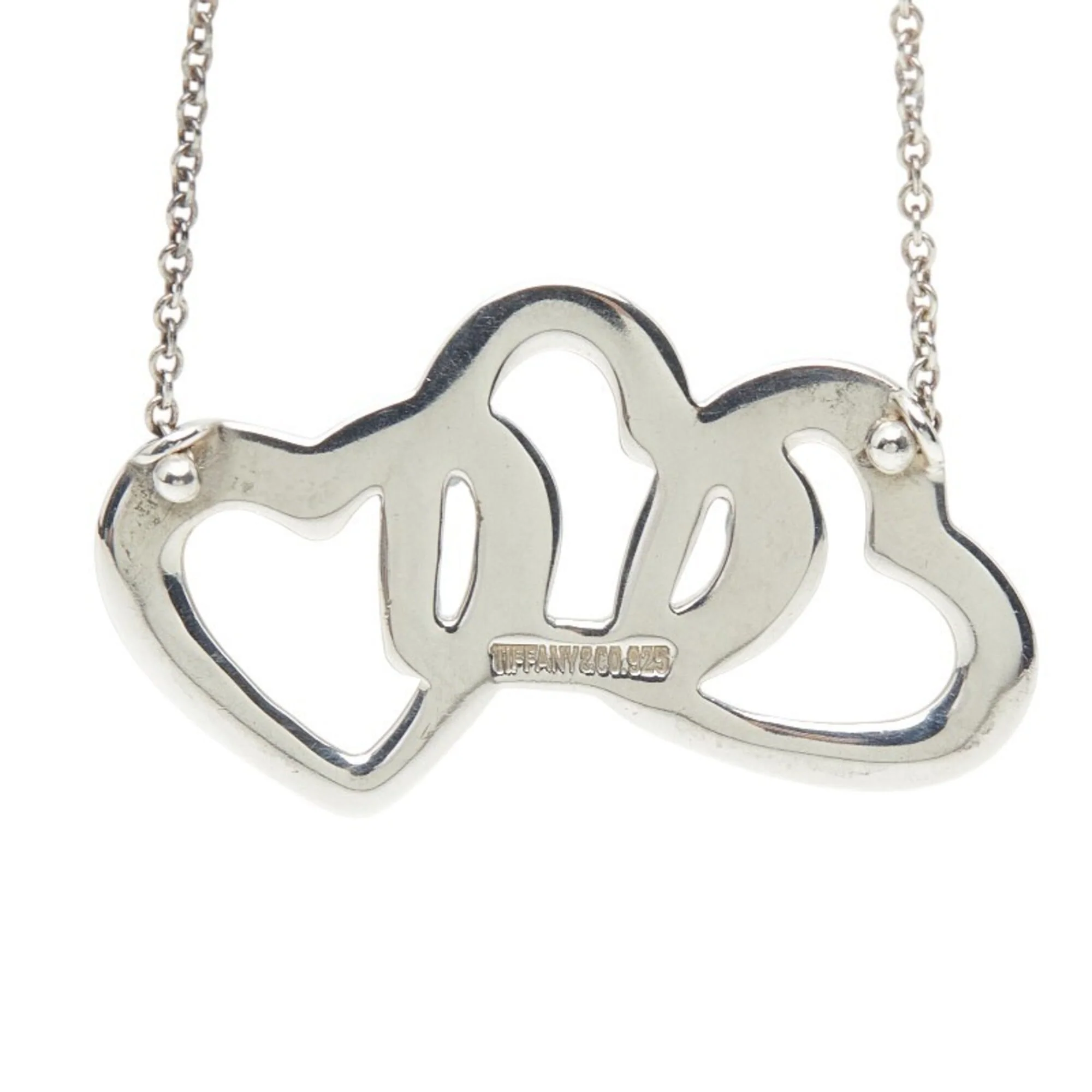 Triple Heart Pendant Necklace Sterling Silver - Image 3