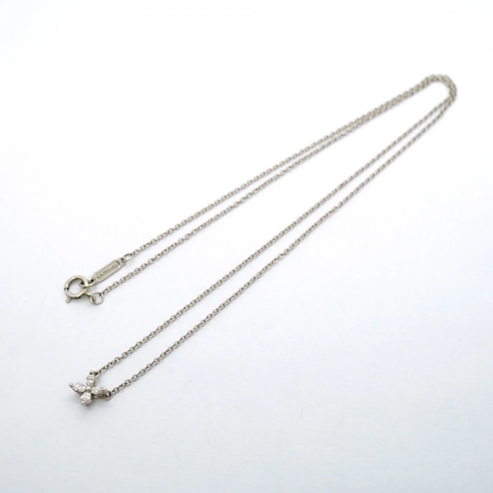 Victoria Pendant Necklace Platinum Mini with Diamond - Image 3