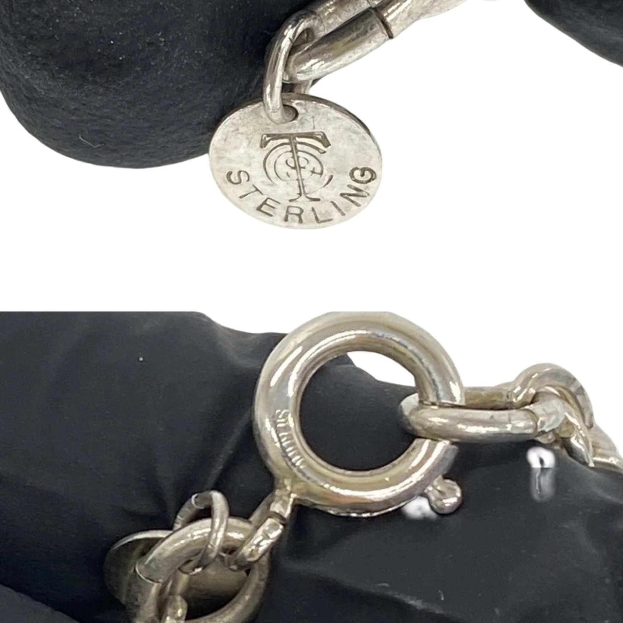 Vintage Twist Rope Pendant Necklace Sterling Silver - Image 3