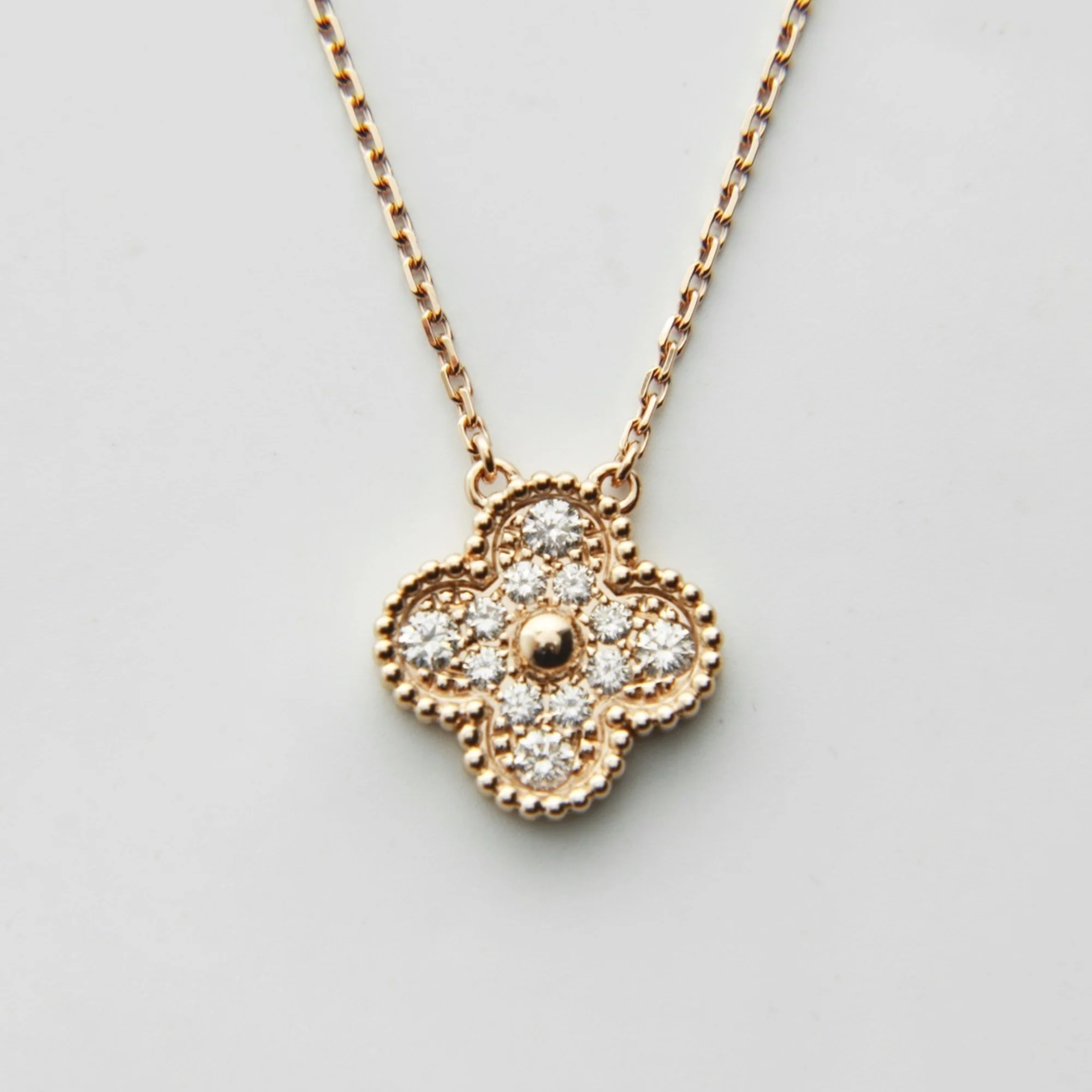 Alhambra Pendant Necklace 18K Rose Gold