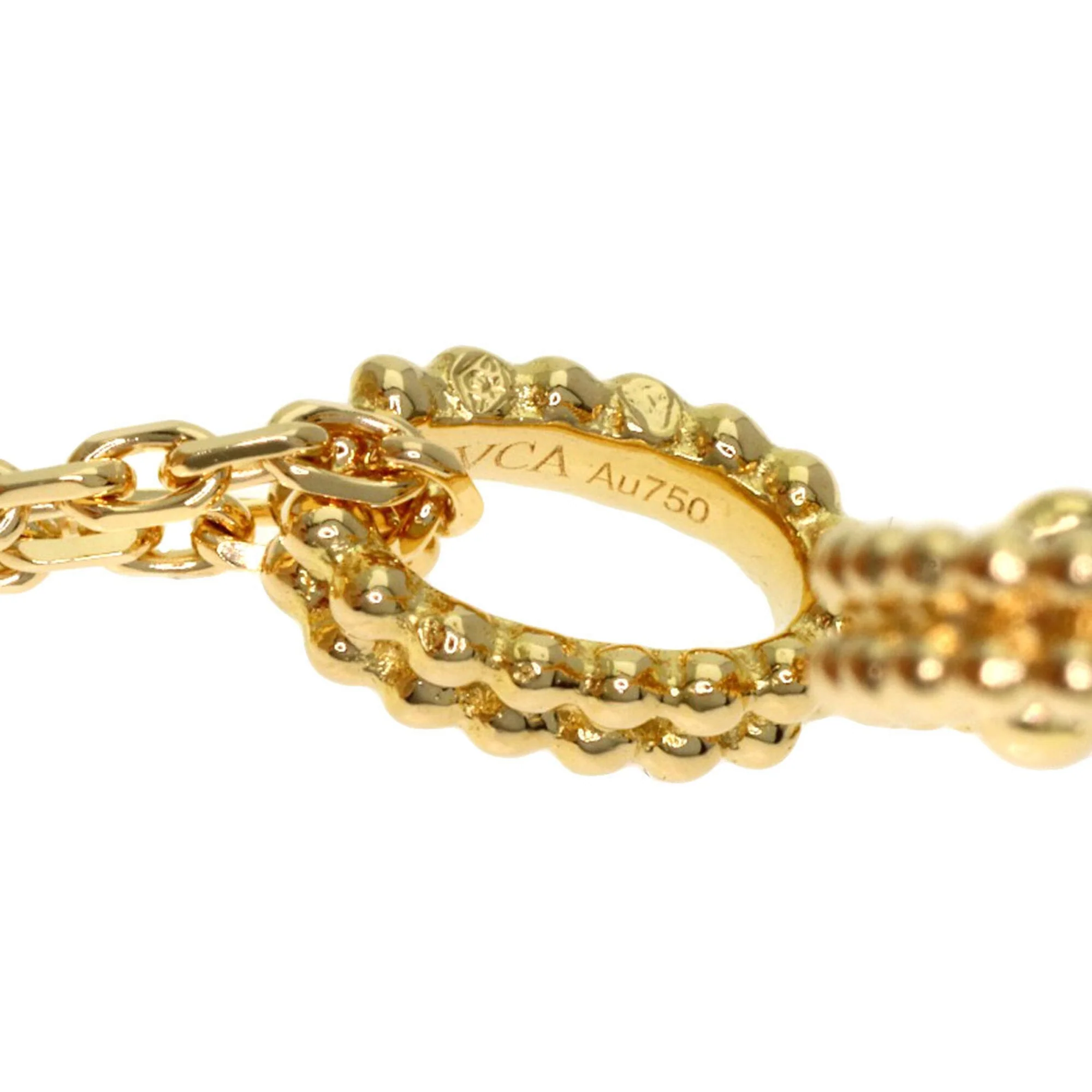 Alhambra Pendant Necklace 18K Yellow Gold and Onyx - Image 5