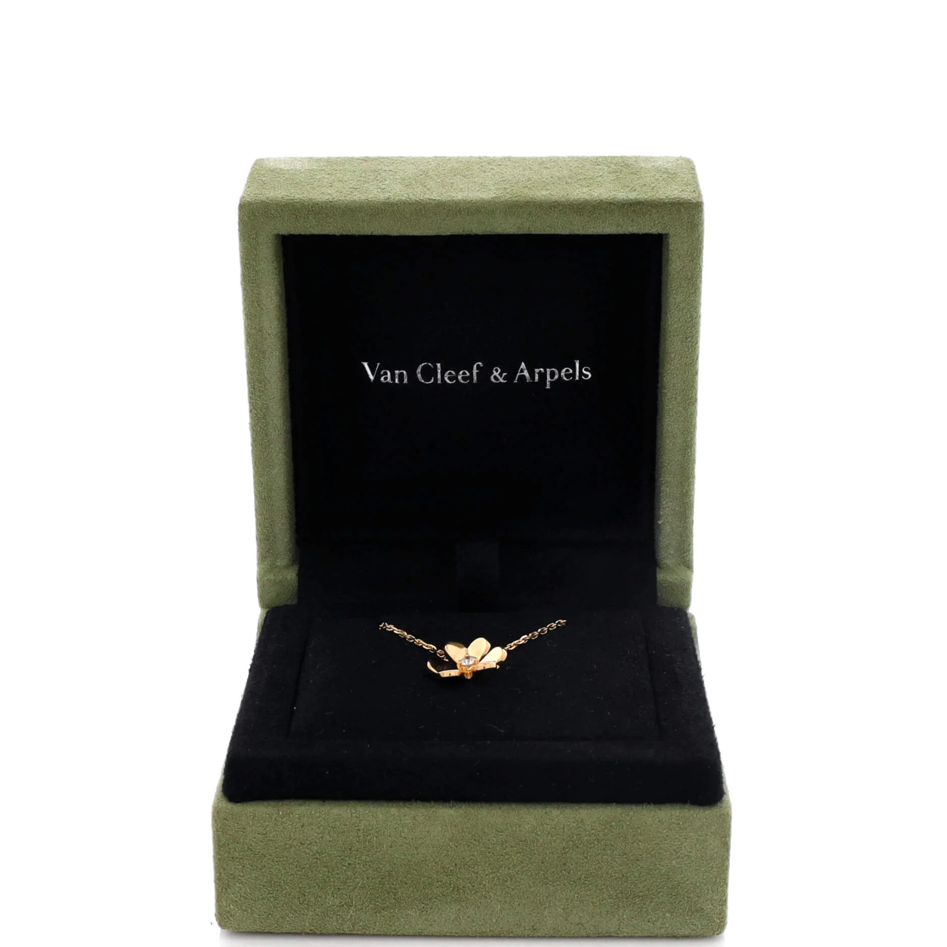 Frivole Pendant Necklace 18K Yellow Gold and Diamond Mini - Image 2
