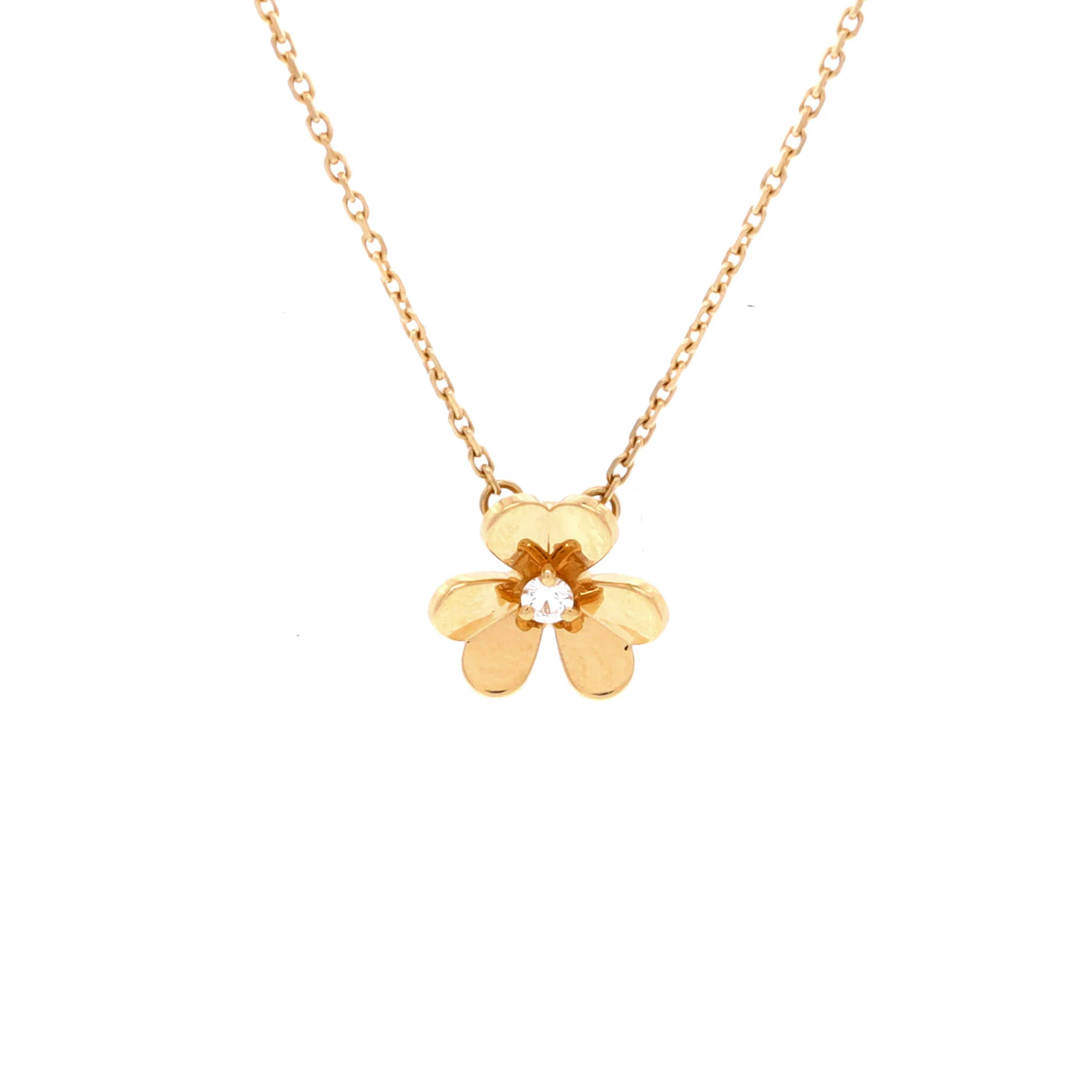 Frivole Pendant Necklace 18K Yellow Gold and Diamond Mini