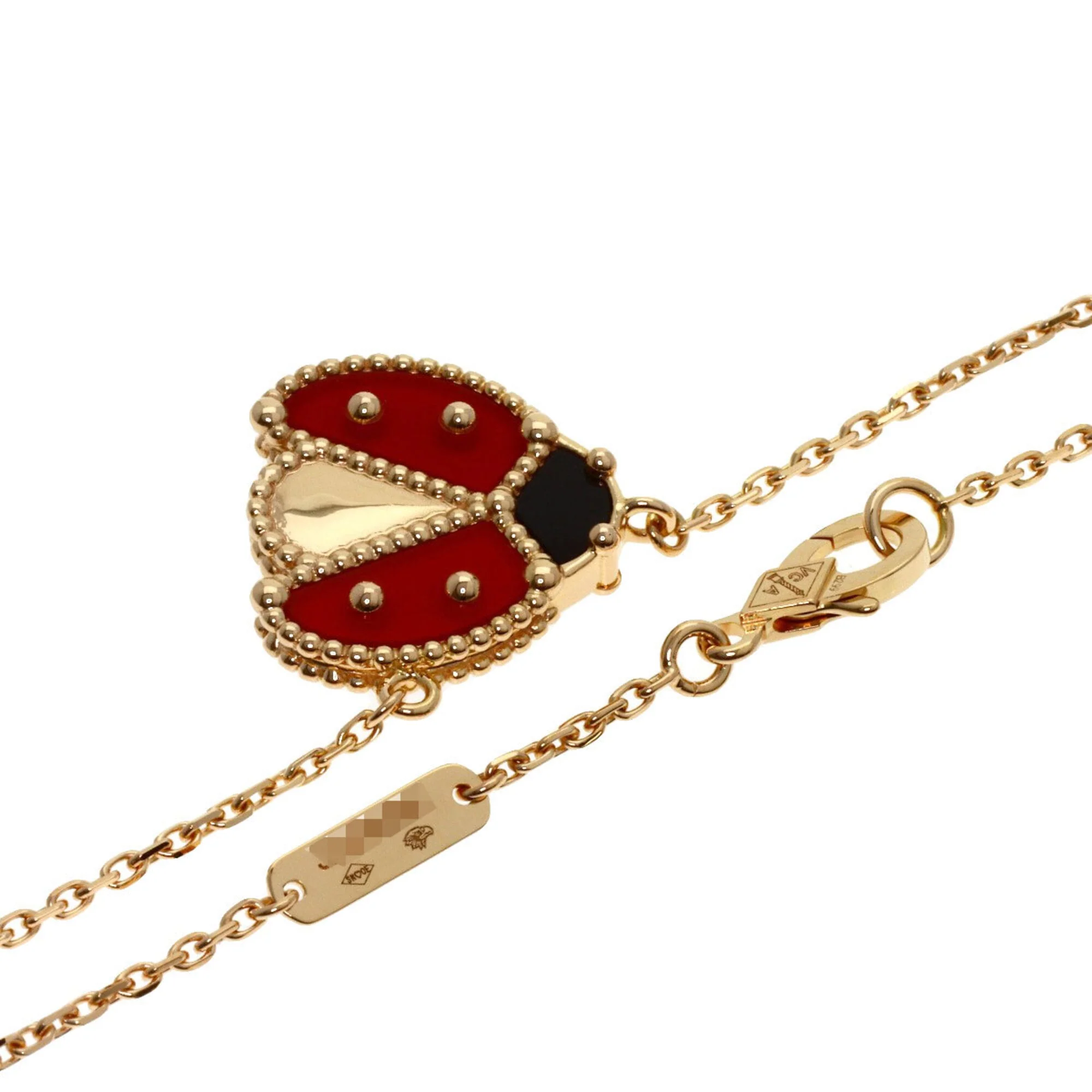 Lucky Spring Open Wing Ladybug Pendant Necklace 18K Rose Gold - Image 2