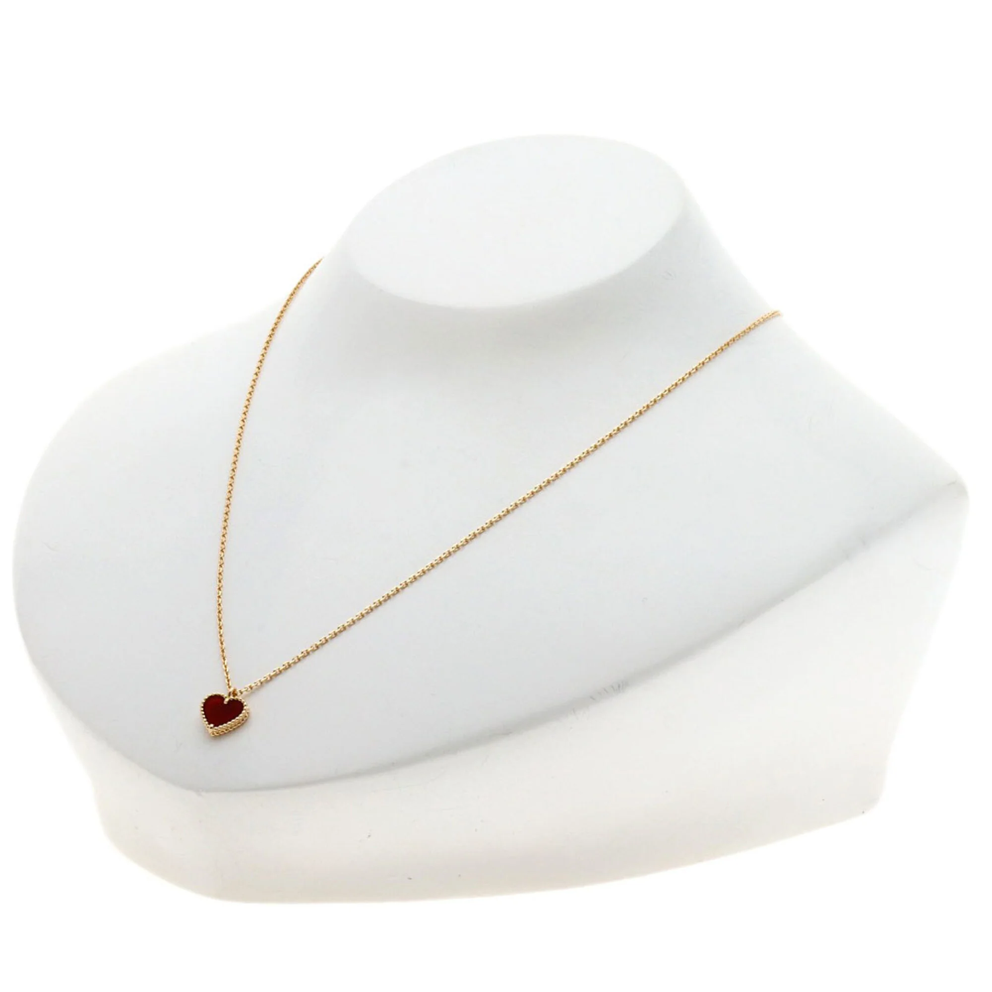 Pendant Necklace 18K Rose Gold With Carnelian - Image 4