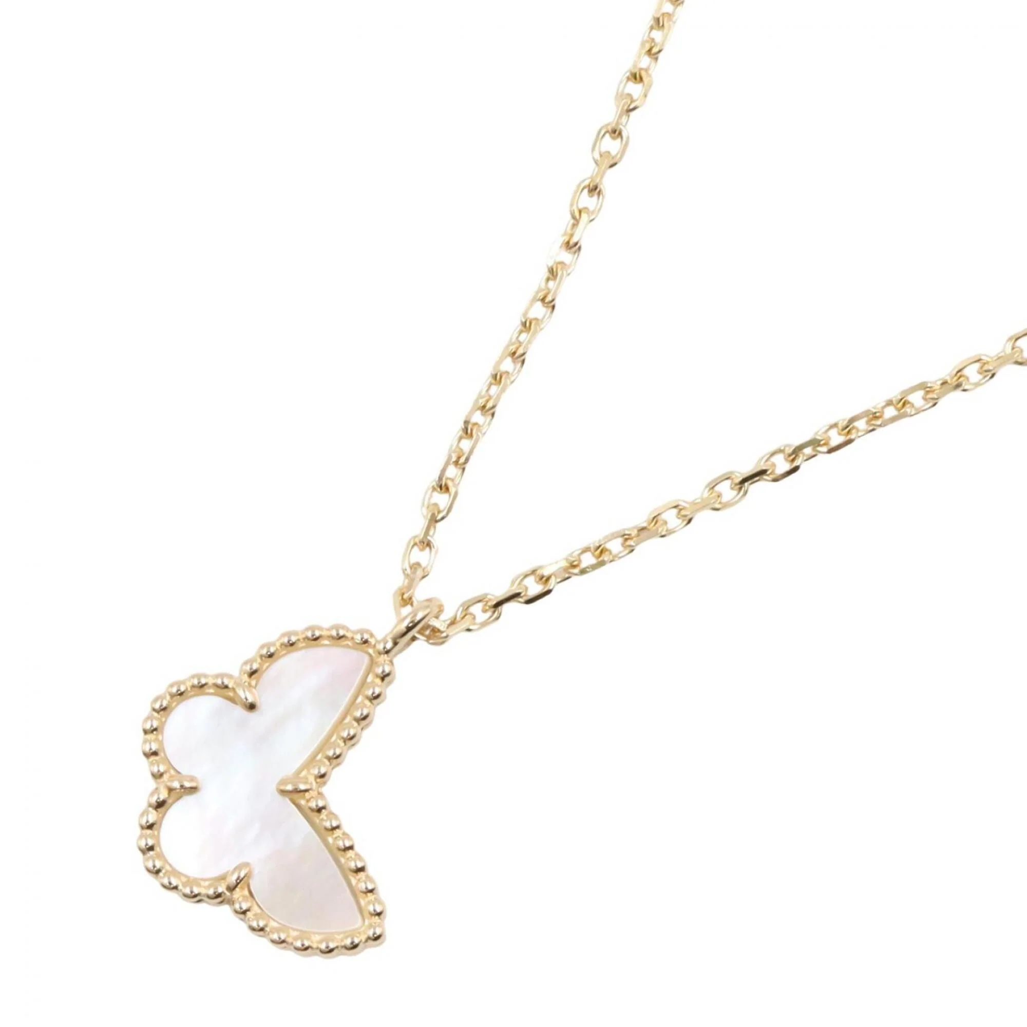 Pendant Necklace 18K Yellow Gold With Mother Of Pearl