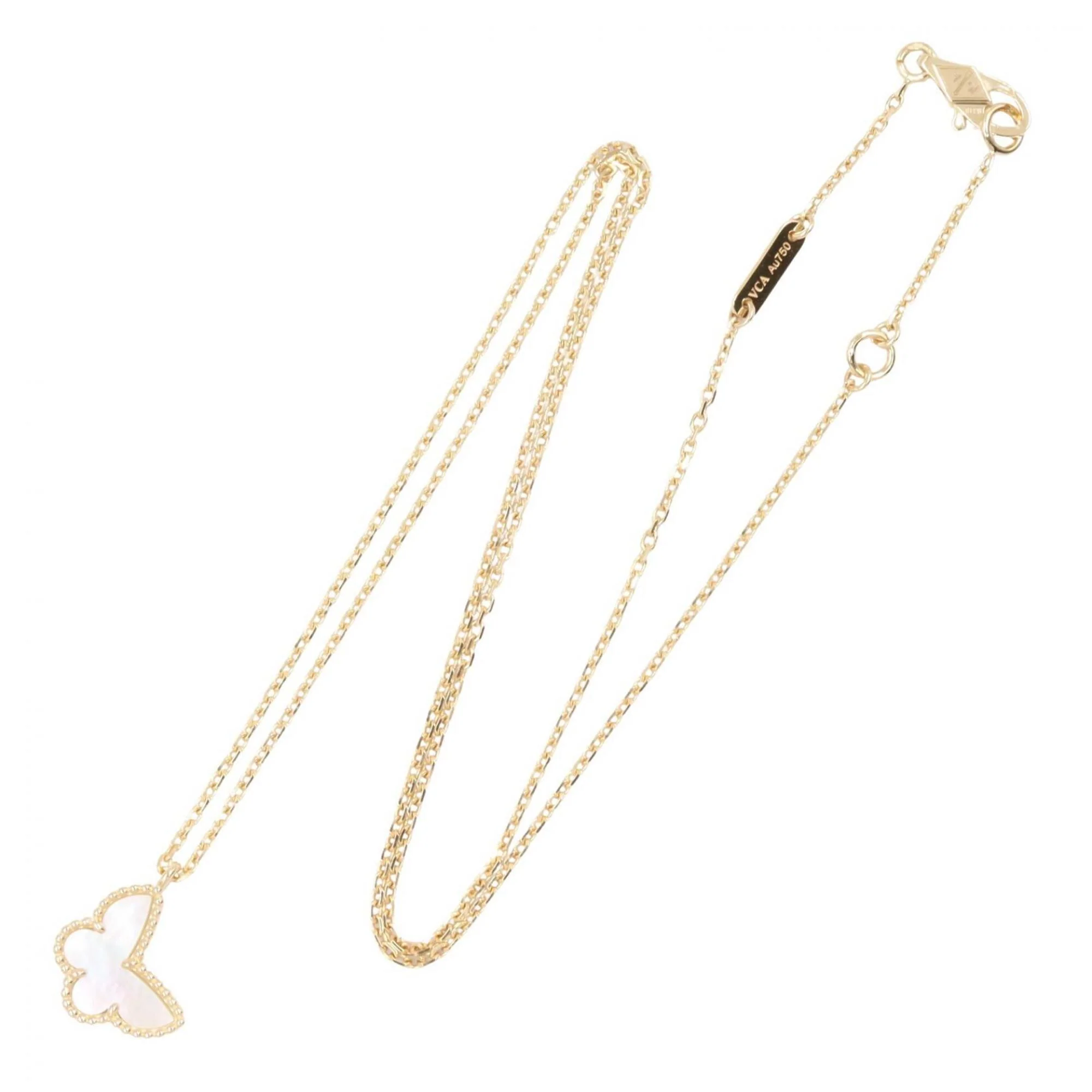 Pendant Necklace 18K Yellow Gold With Mother Of Pearl - Image 2