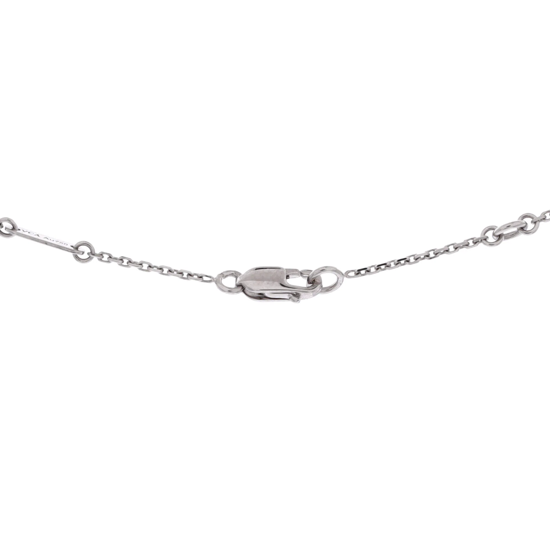 Sweet Alhambra Butterfly Pendant Necklace 18K White Gold with Turquoise - Image 3