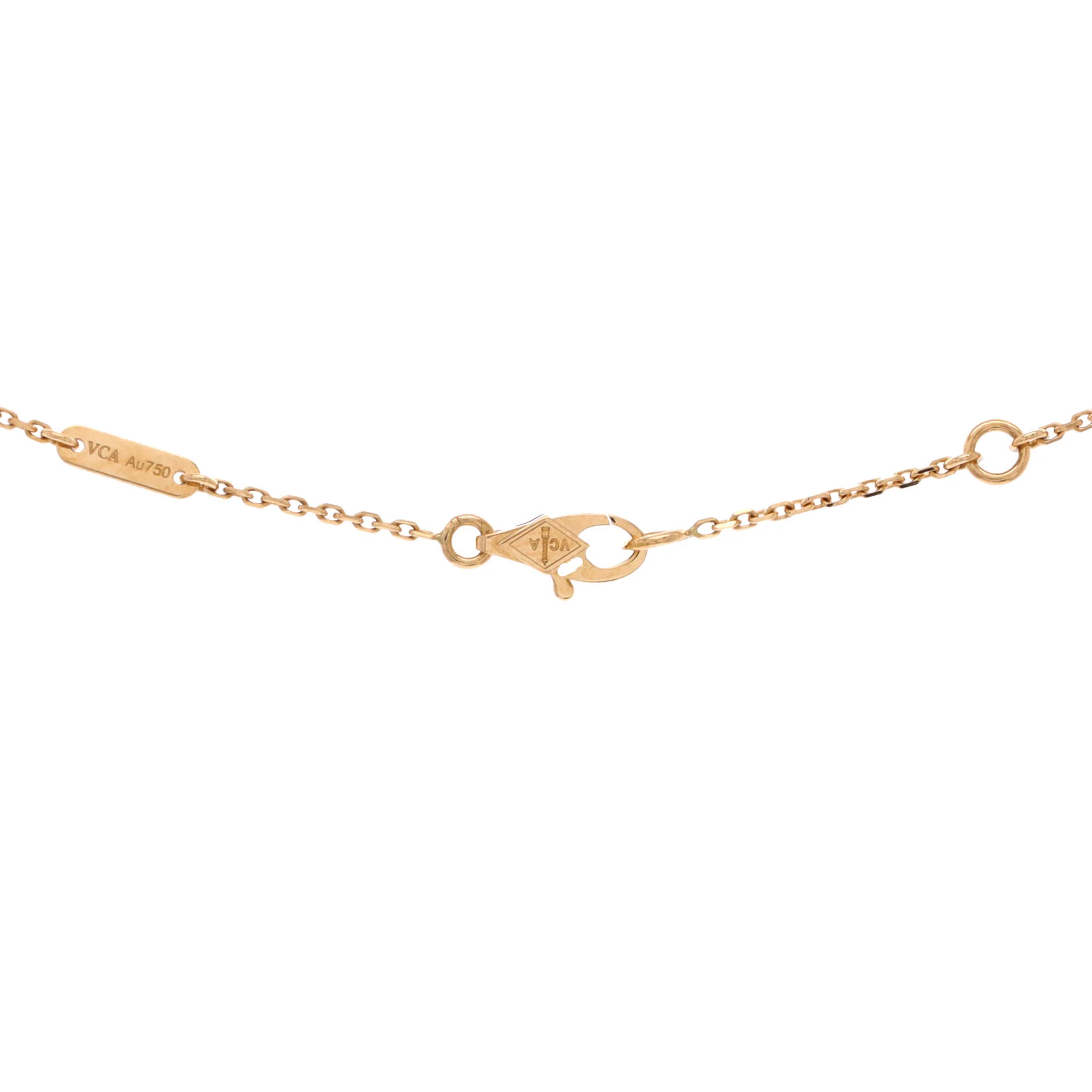 Sweet Alhambra Butterfly Pendant Necklace 18K Yellow Gold and Mother of Pearl - Image 4