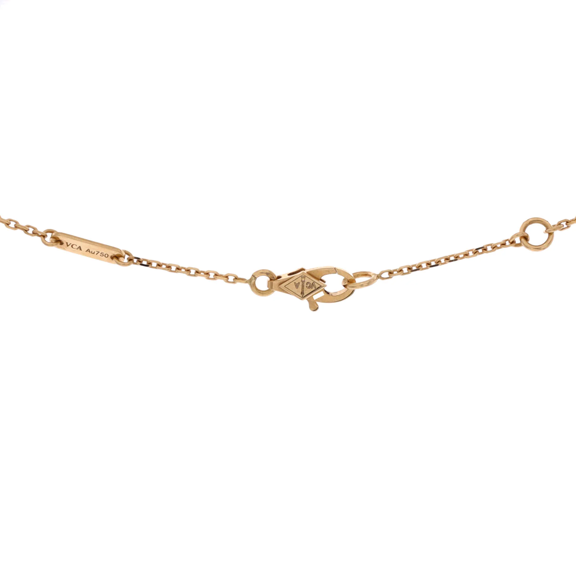 Sweet Alhambra Butterfly Pendant Necklace 18K Yellow Gold and Mother of Pearl - Image 4