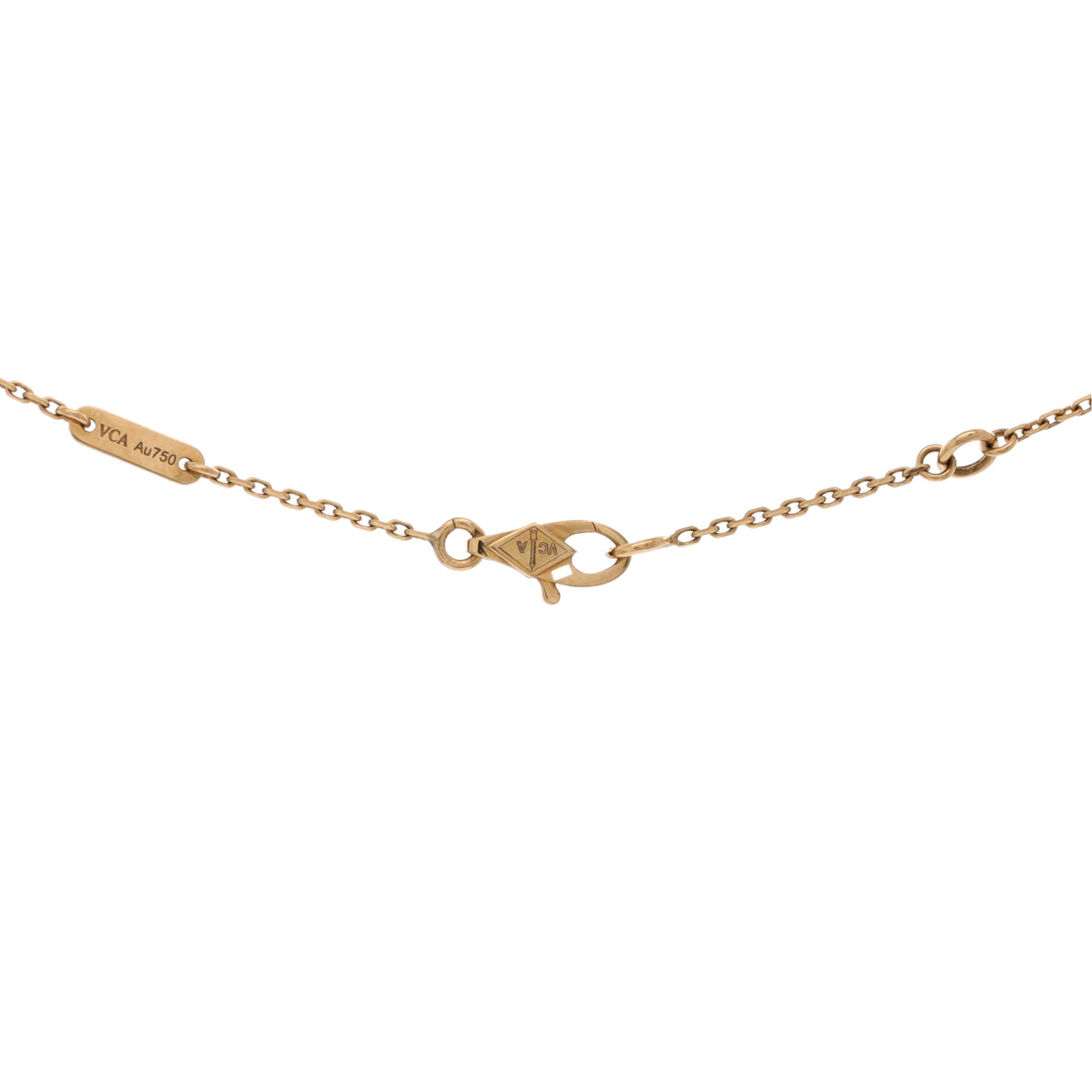 Sweet Alhambra Butterfly Pendant Necklace 18K Yellow Gold and Mother of Pearl - Image 4