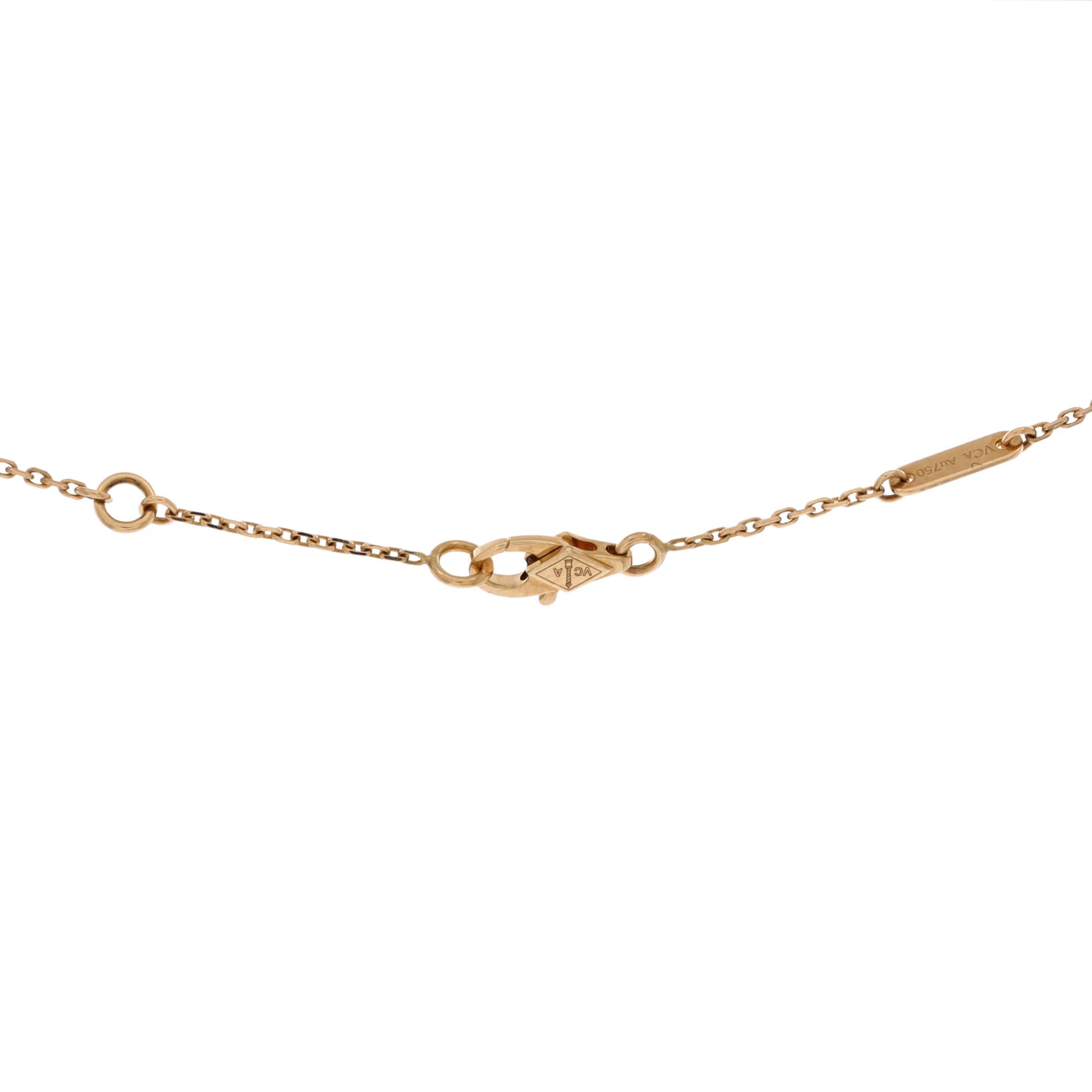 Sweet Alhambra Butterfly Pendant Necklace 18K Yellow Gold and Mother of Pearl - Image 4