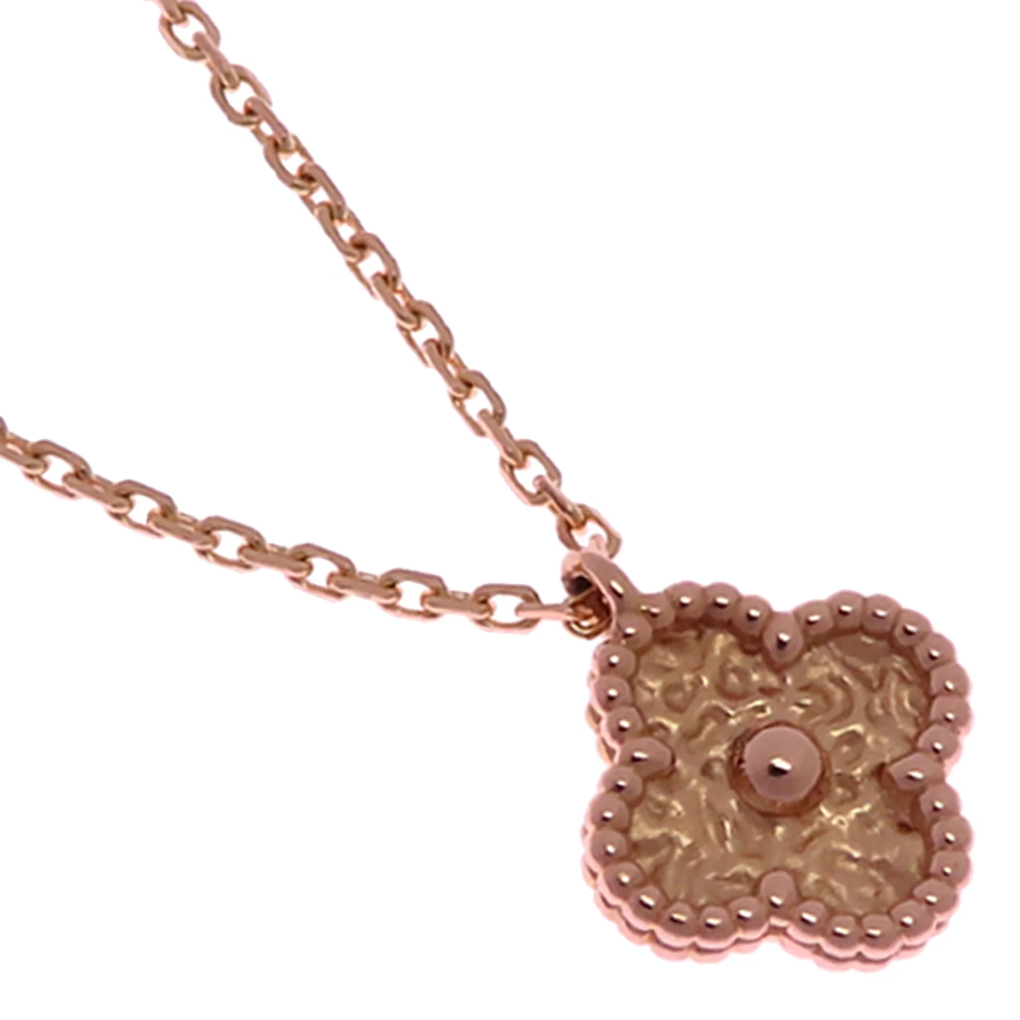 Sweet Alhambra Pendant Necklace 18K Rose Gold - Image 3