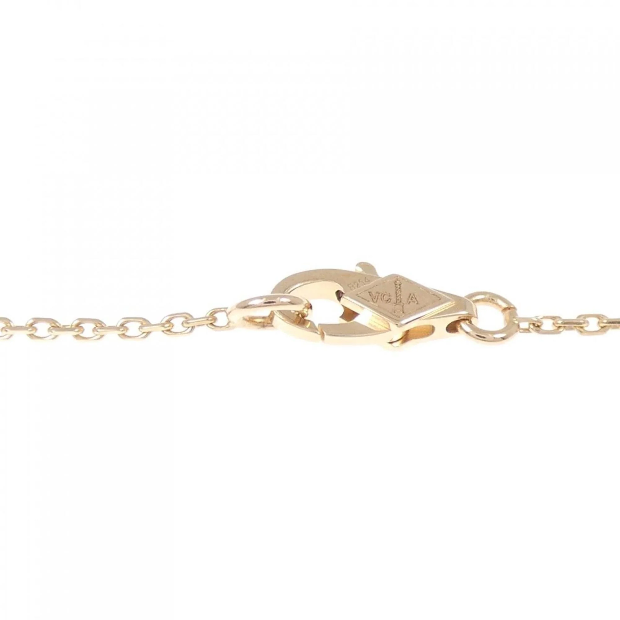 Sweet Alhambra Pendant Necklace 18K Rose Gold and Carnelian - Image 4