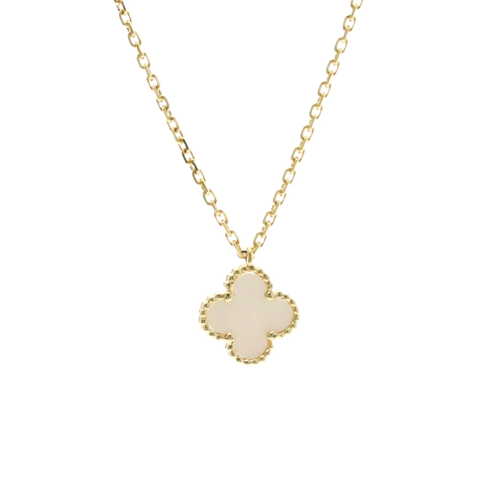 Sweet Alhambra Pendant Necklace 18K Yellow Gold and Mother of Pearl - Image 2