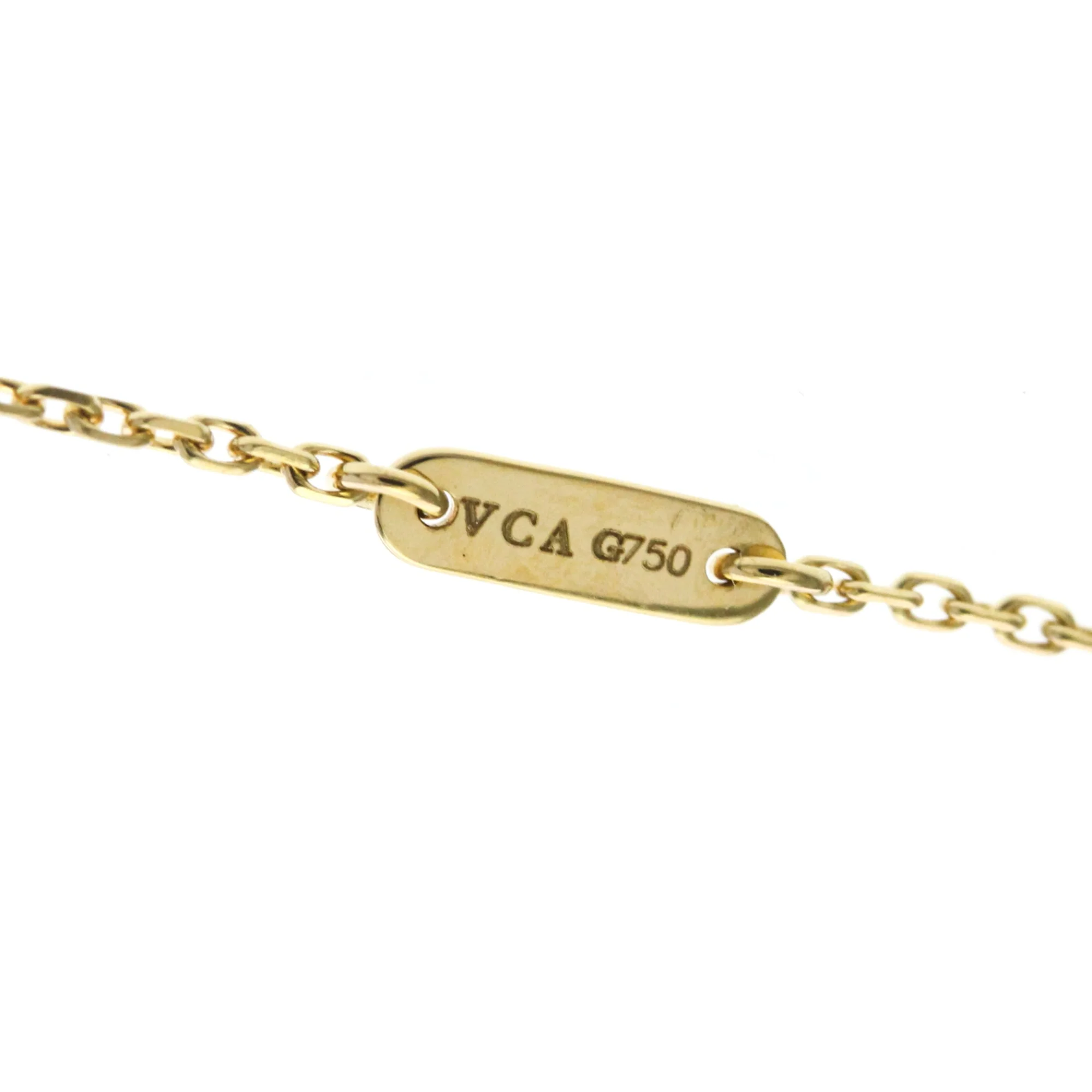 Sweet Alhambra Pendant Necklace 18K Yellow Gold and Mother of Pearl - Image 7