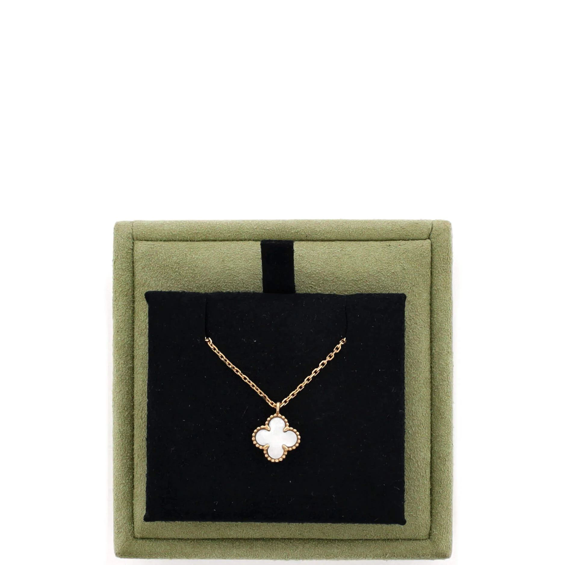 Sweet Alhambra Pendant Necklace 18K Yellow Gold and Mother of Pearl - Image 2