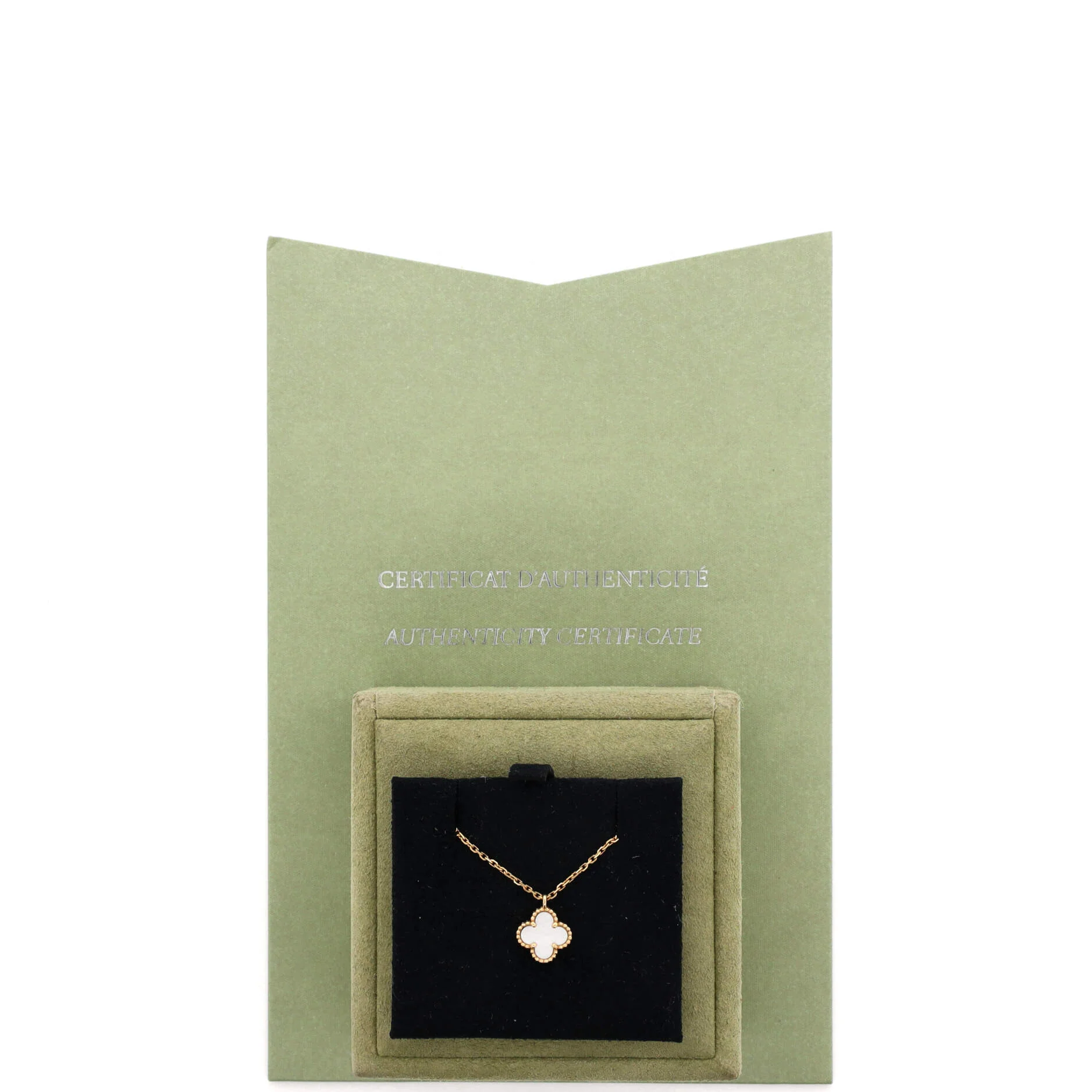 Sweet Alhambra Pendant Necklace 18K Yellow Gold and Mother of Pearl - Image 2