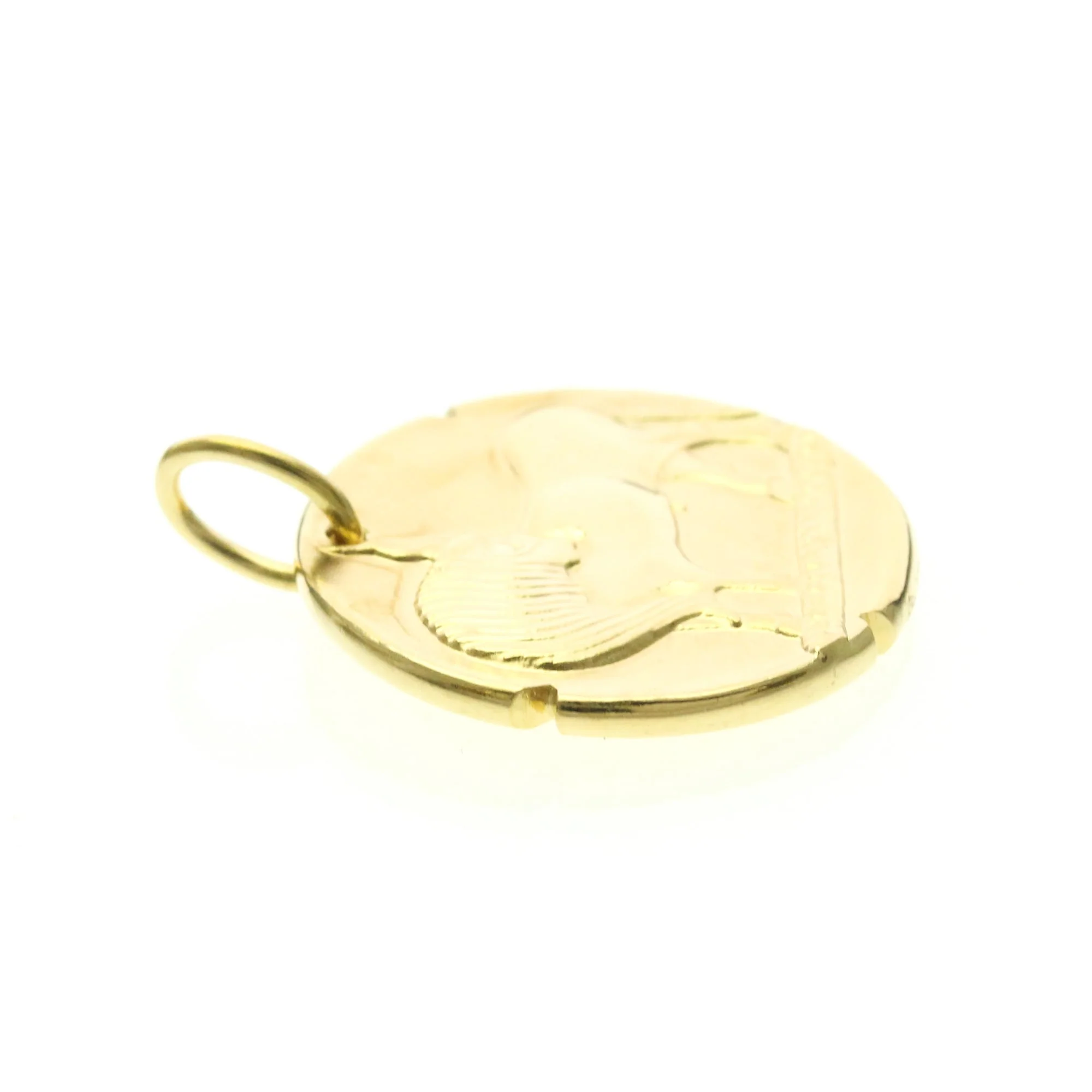 Zodiac Medal Taurus Pendant Necklace 18K Yellow Gold - Image 5