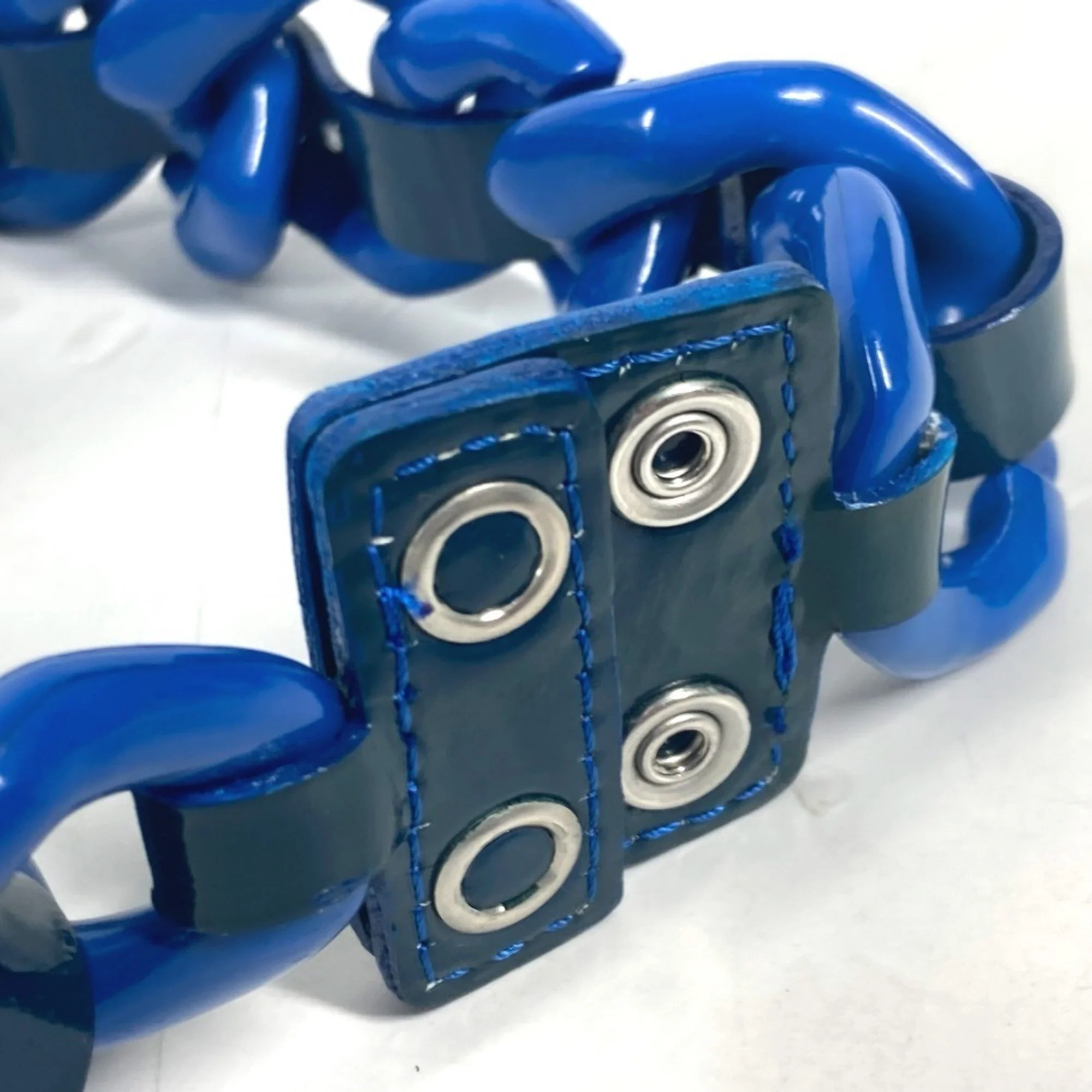 Pendant Necklace Plastic Blue - Image 5