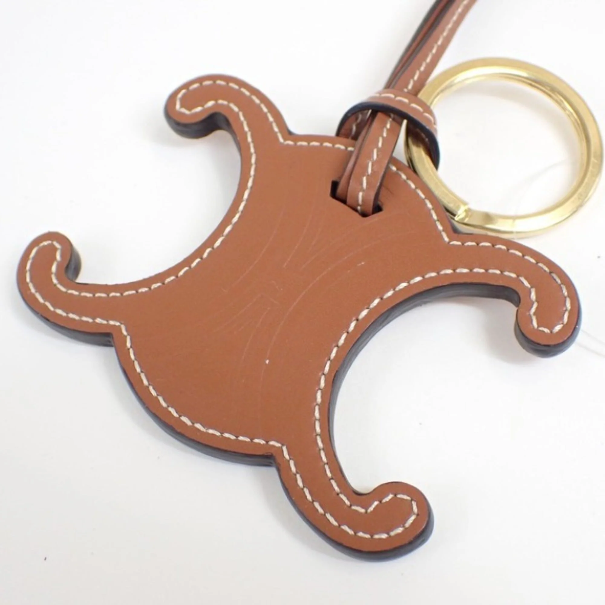 Bag Charm Brown Leather Handbag Charm - Image 3