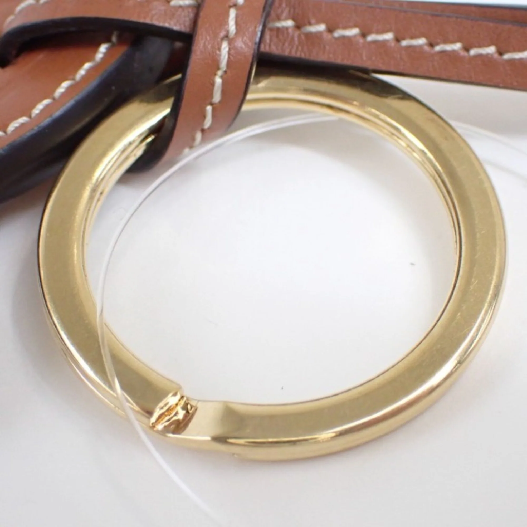 Bag Charm Brown Leather Handbag Charm - Image 4