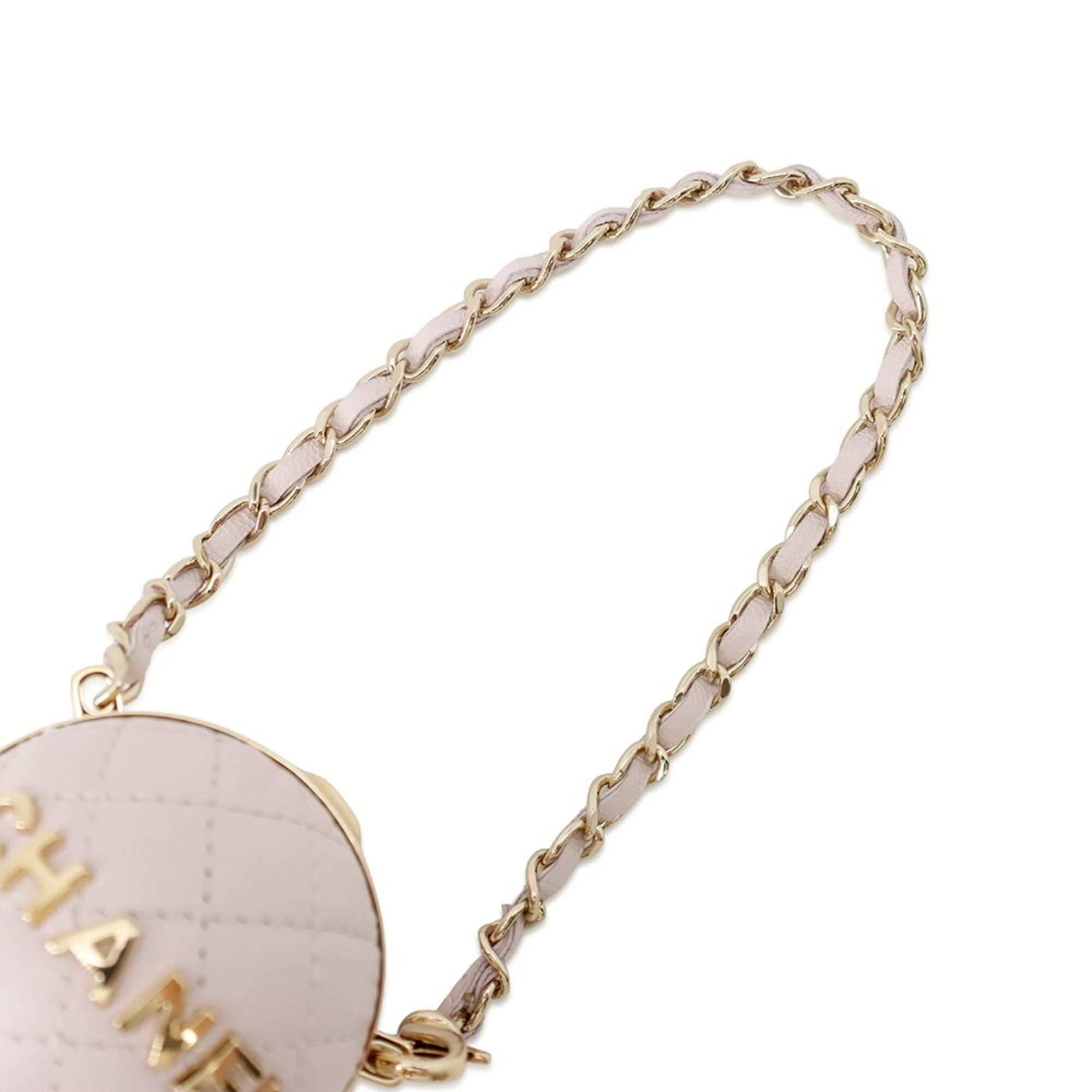 Bag Charm Lambskin Champagne Gold and Purple Mini Handbag Charm - Image 4