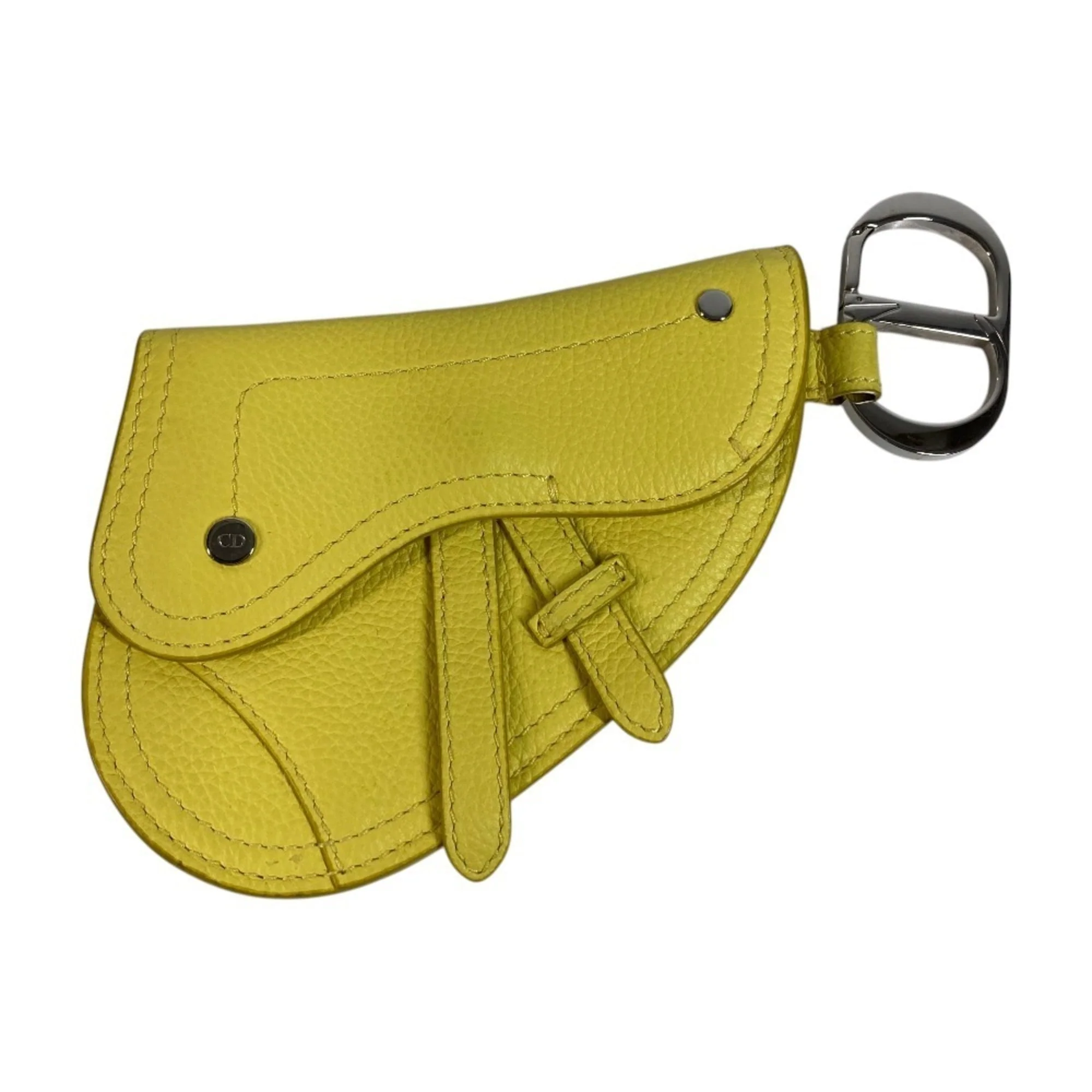 Charm Leather Yellow Handbag Charm